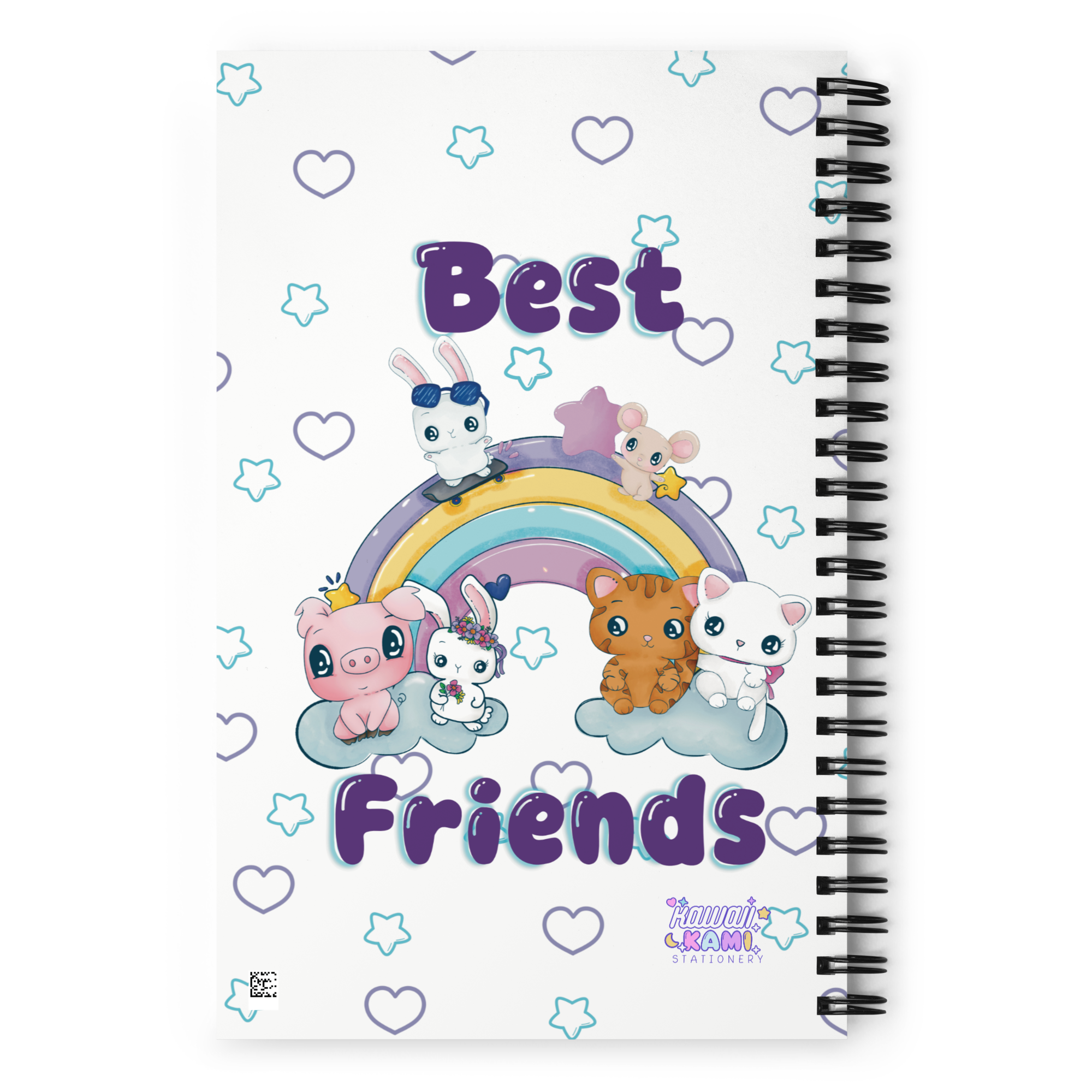 Kawaii Best Friends Spiral Notebook