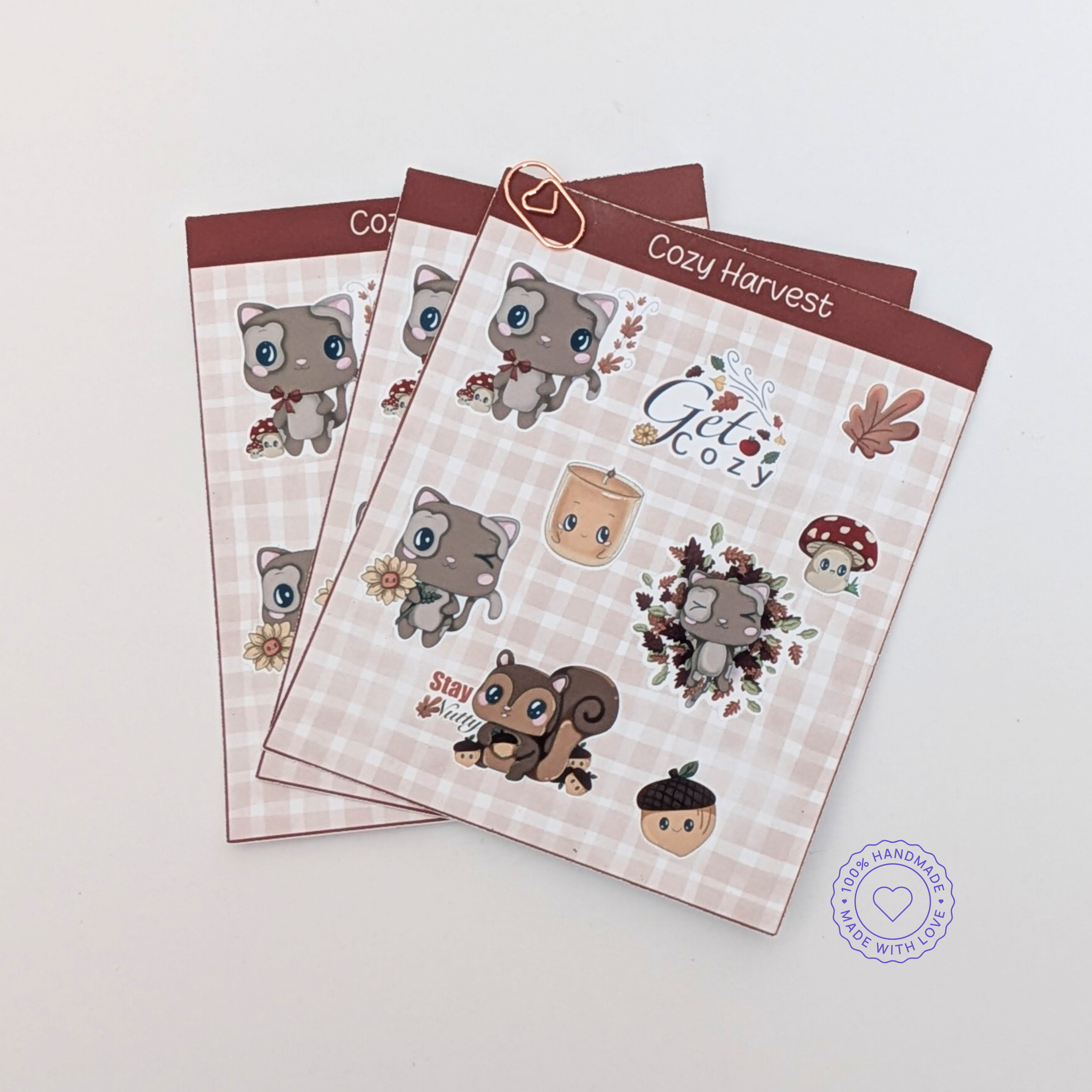 Autumn Kawaii Cat Stationery Gift Set