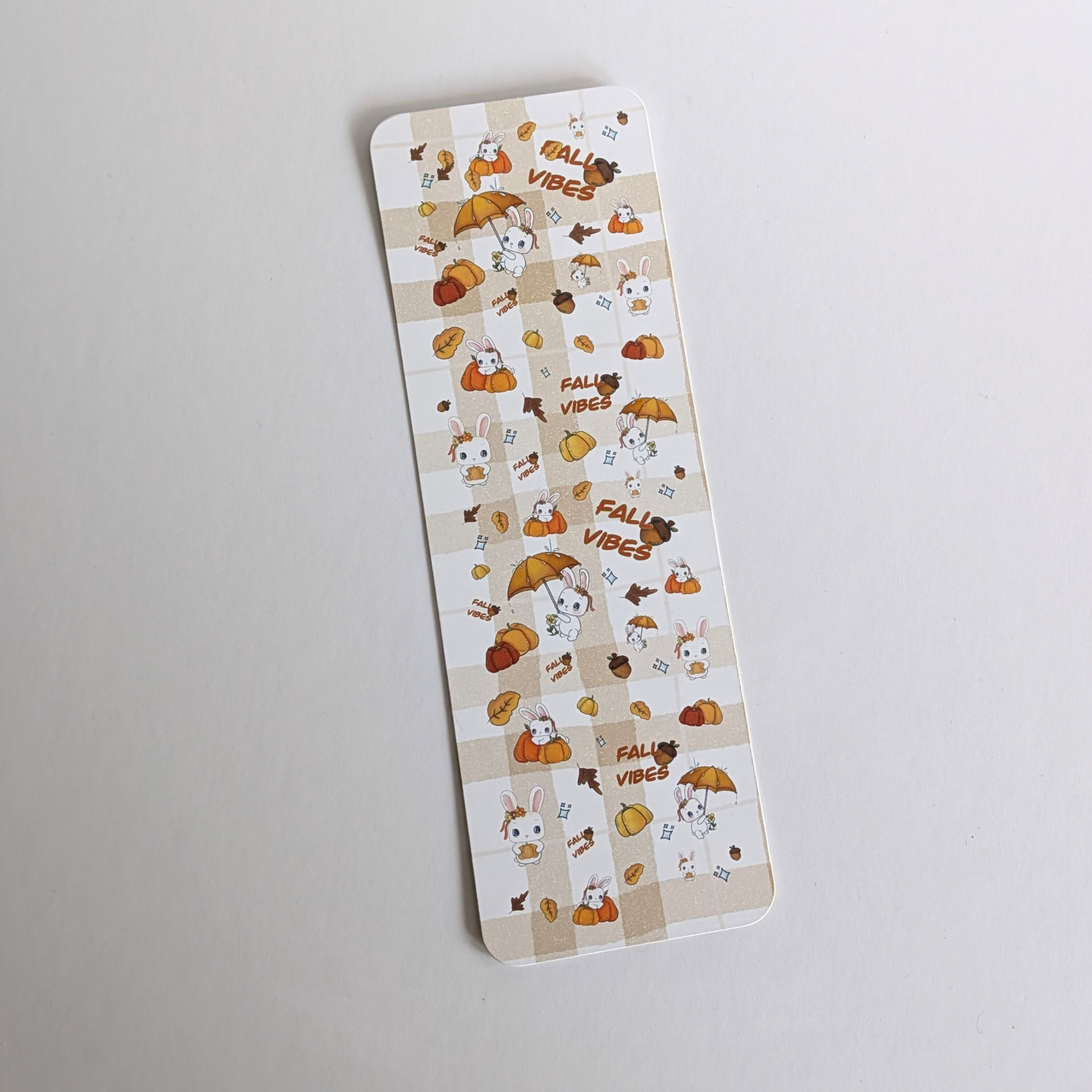Fall Vibes Bunny Bookmark