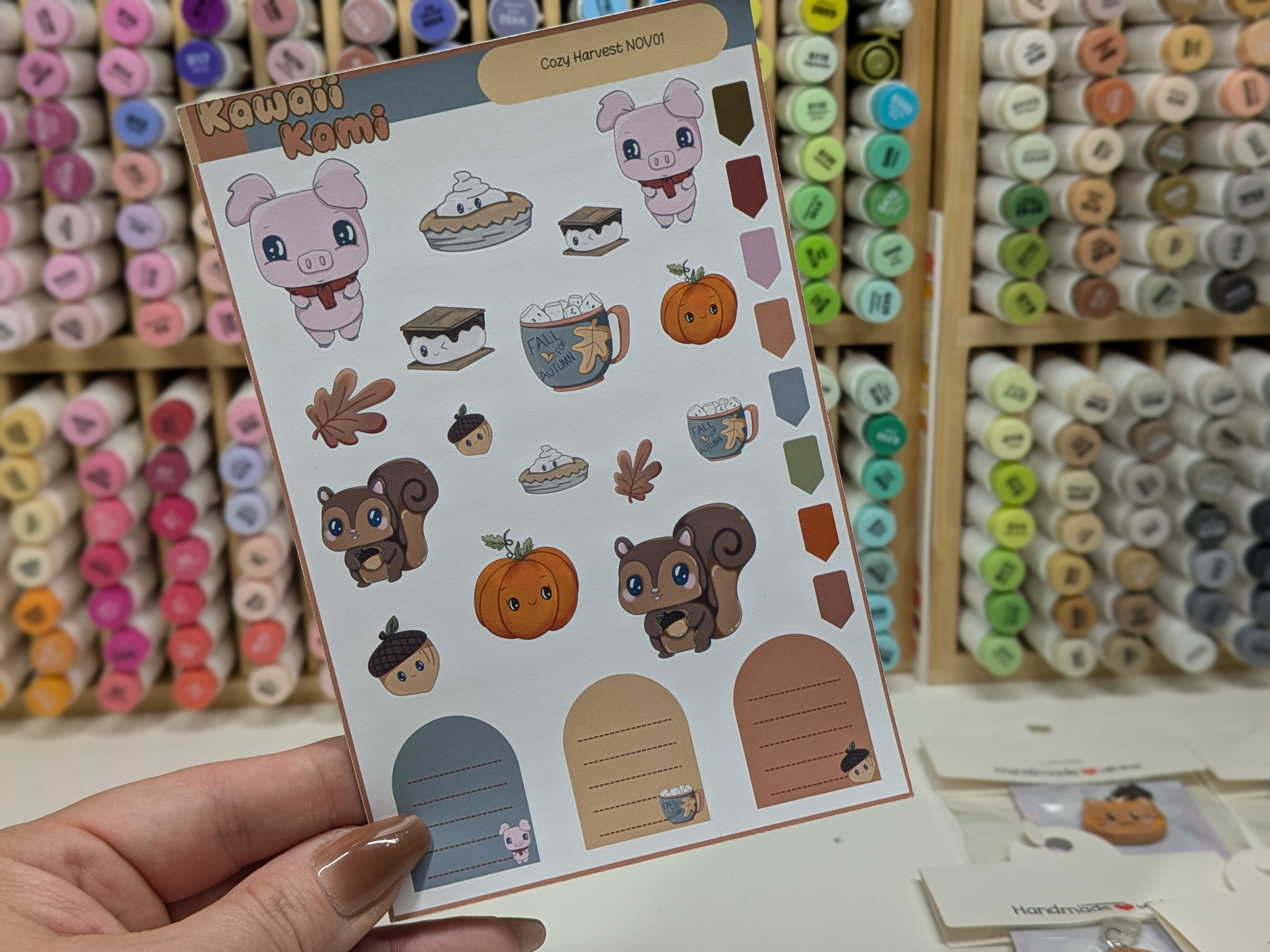 Kawaii Kami Autumn Sticker Sheet