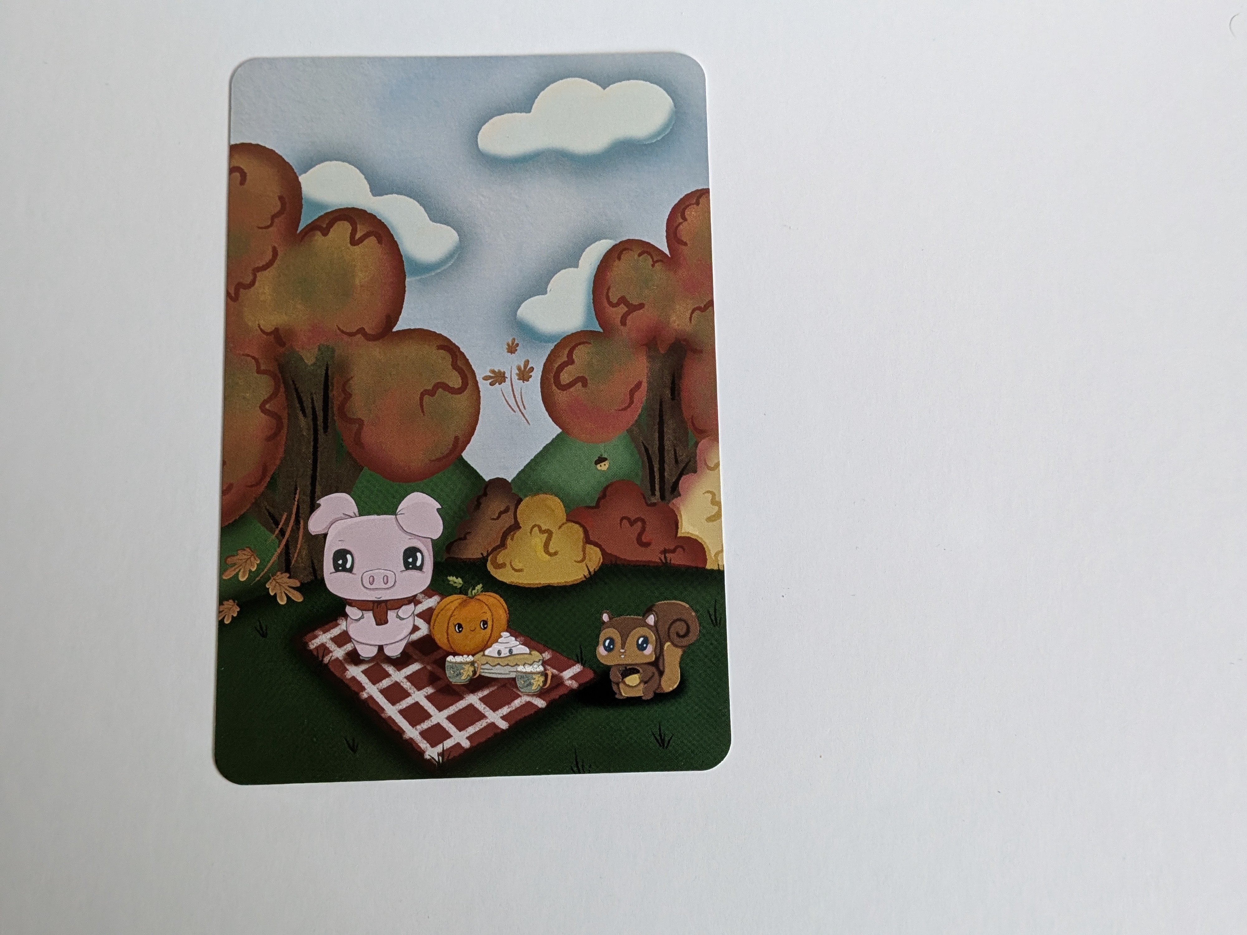 Picnic Scene Art Card Print