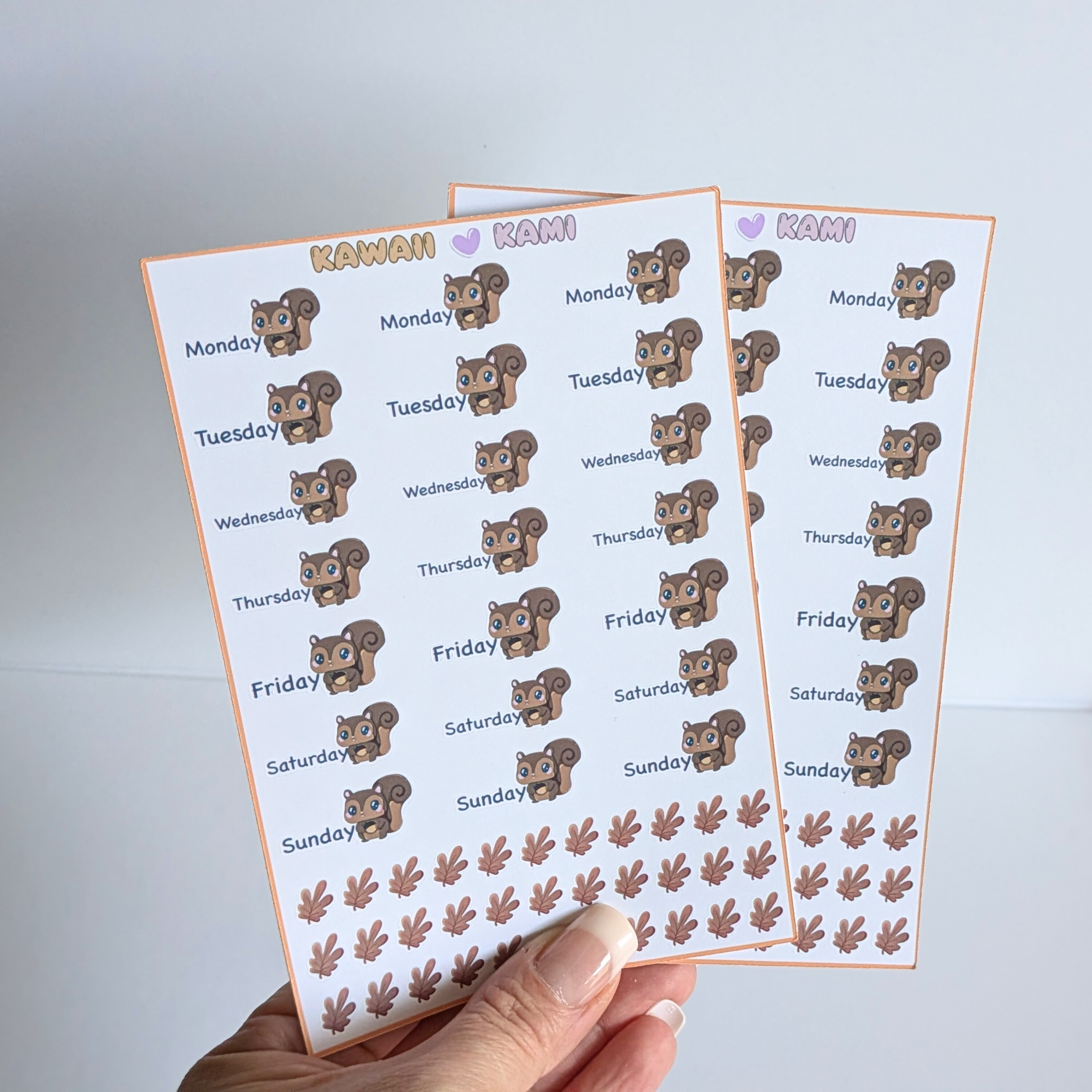 Squirrel Themed Weekly Planner Stickers
