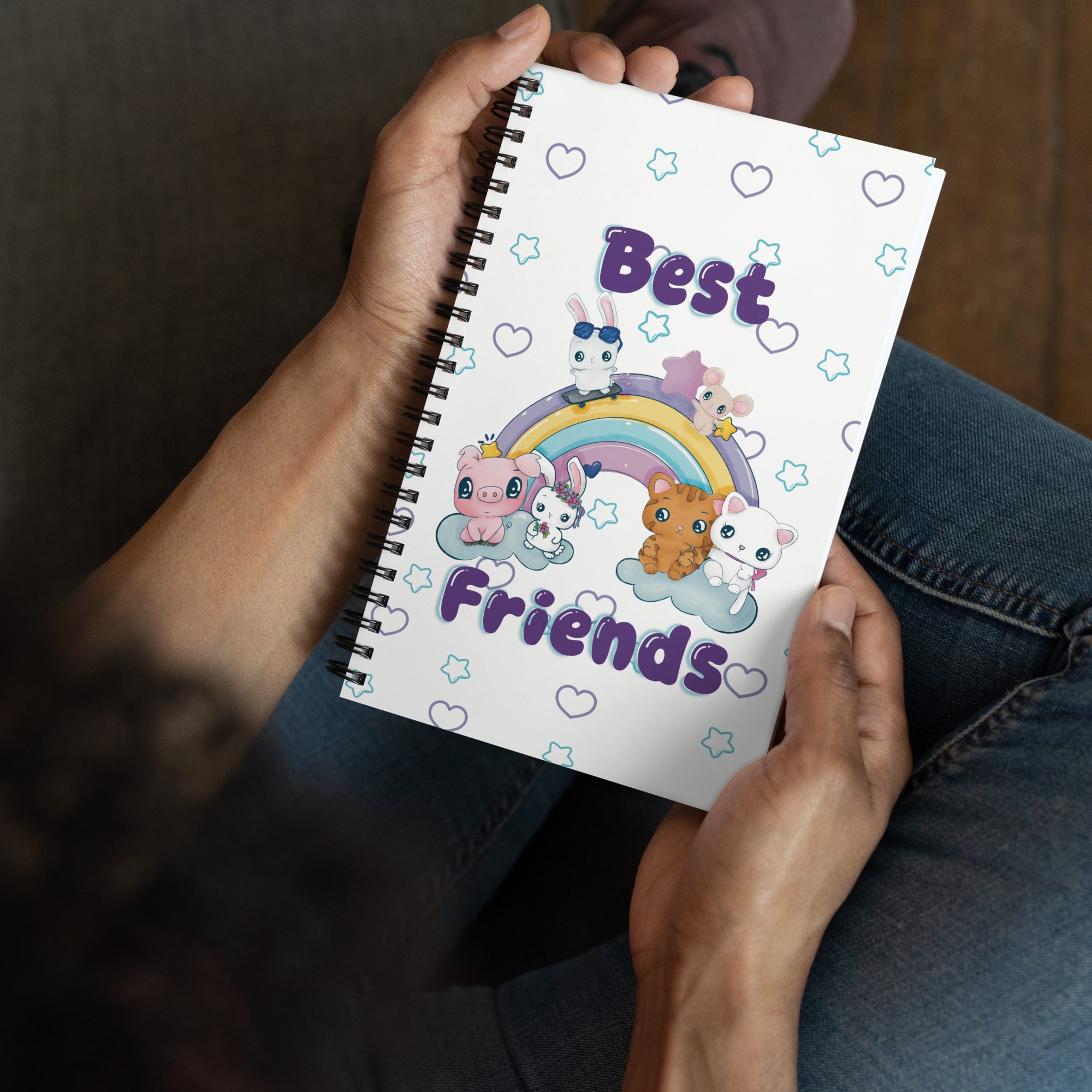 Kawaii Best Friends Spiral Notebook
