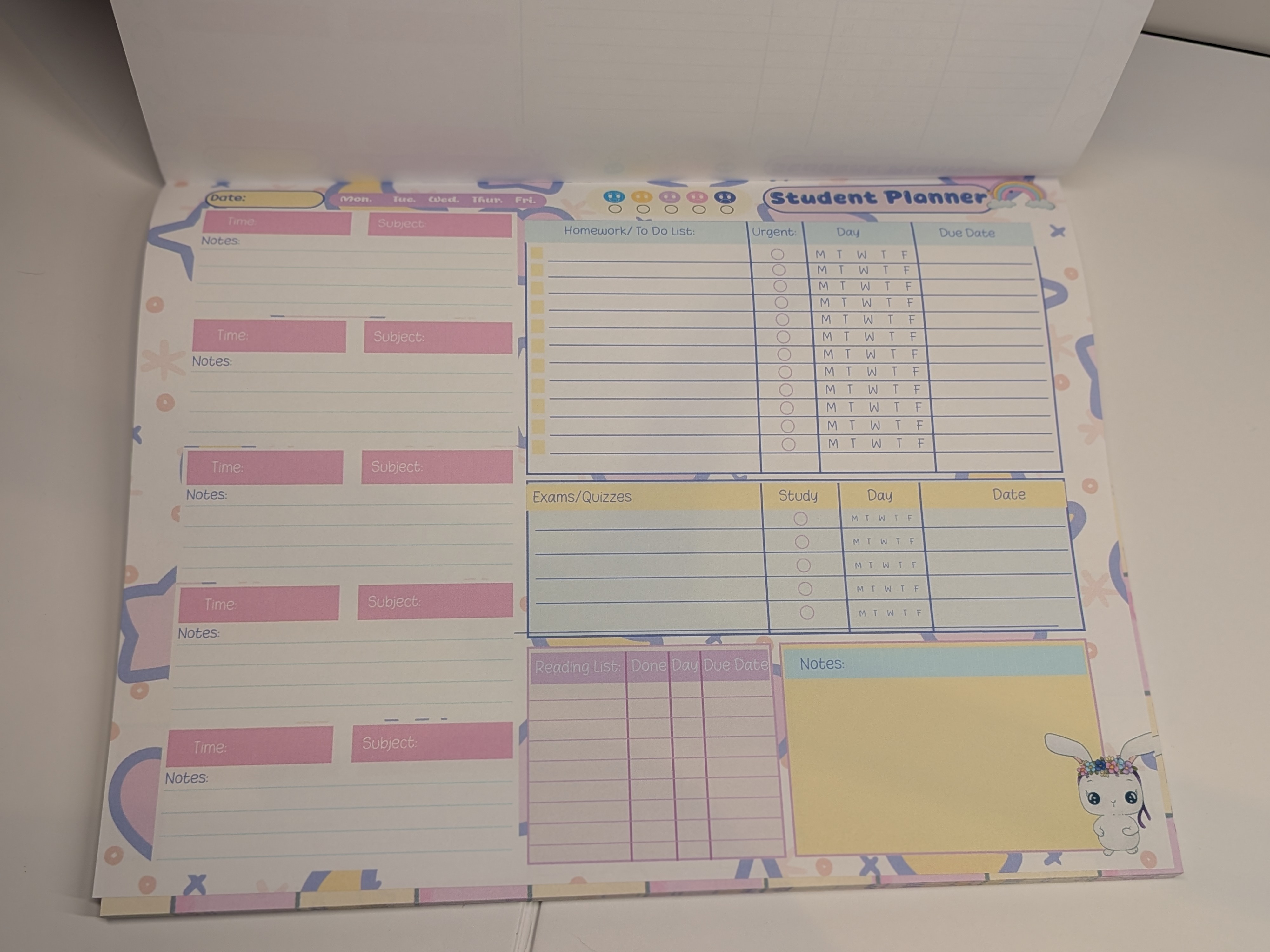 Student Planner Pad