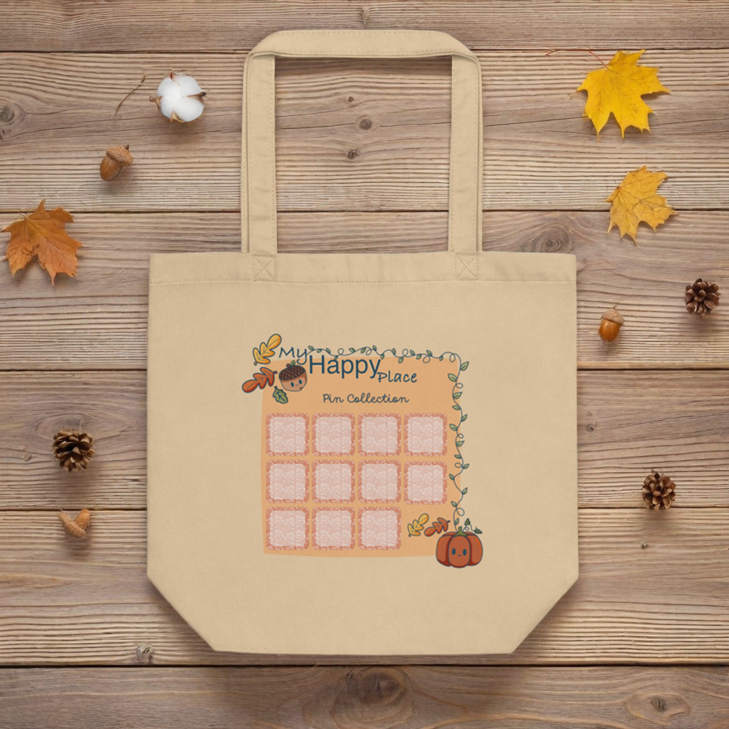 Happy Place Pin Collection Tote Bag