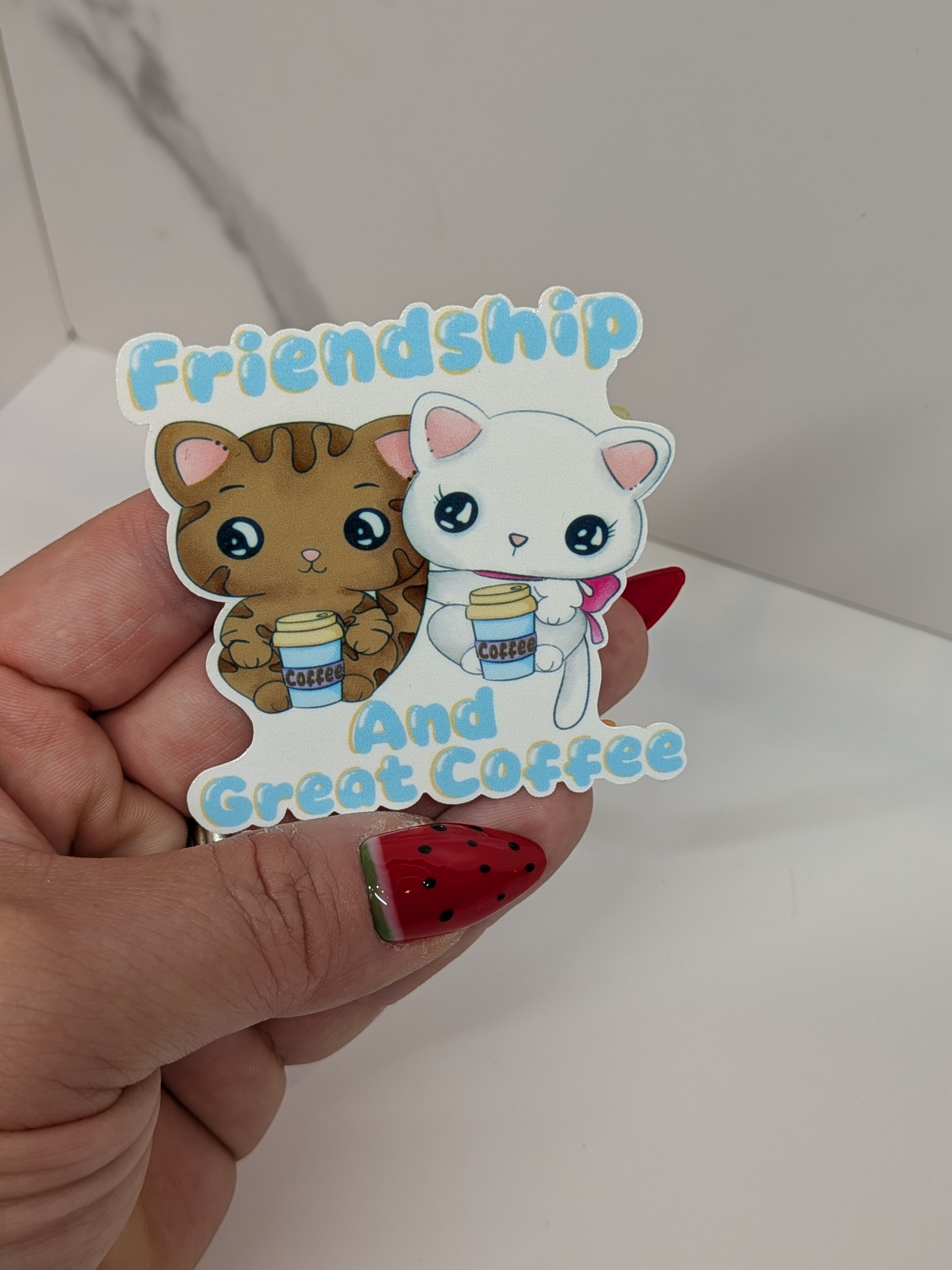 Friendship And Great Coffee Sticker