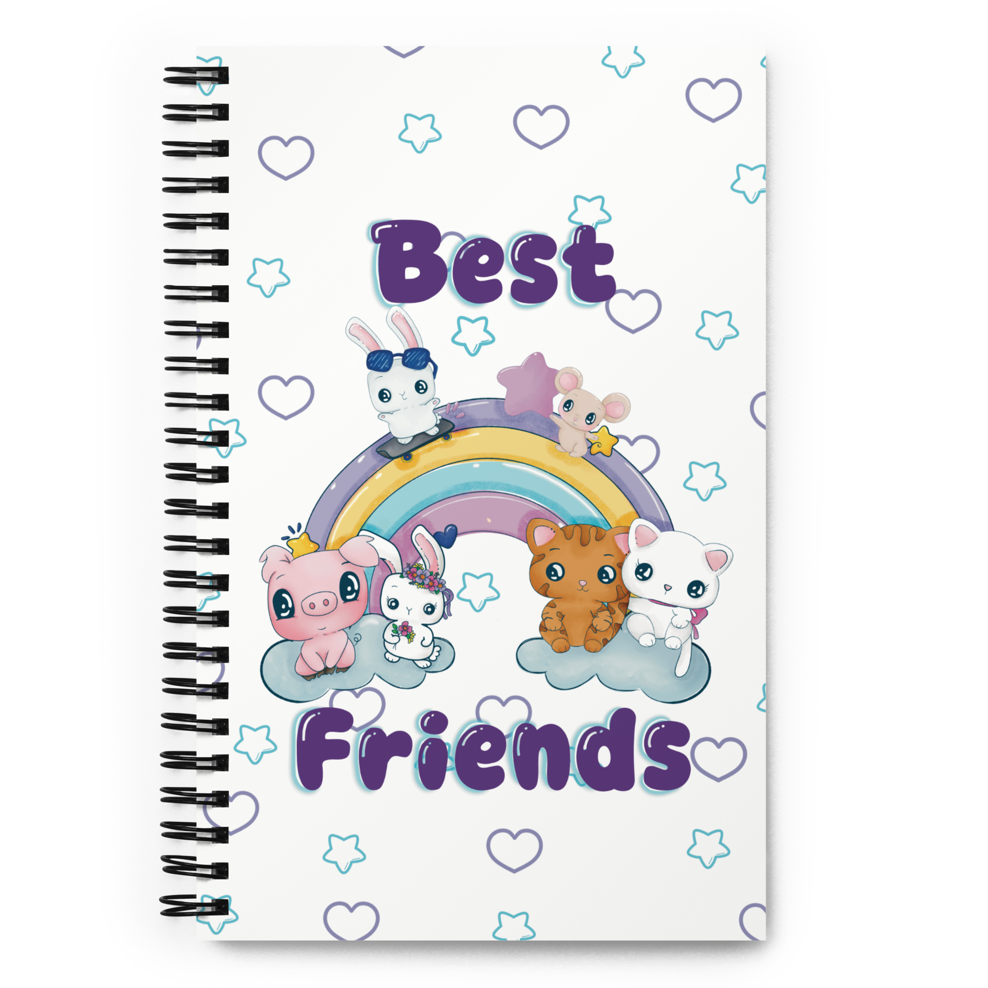 Kawaii Best Friends Spiral Notebook