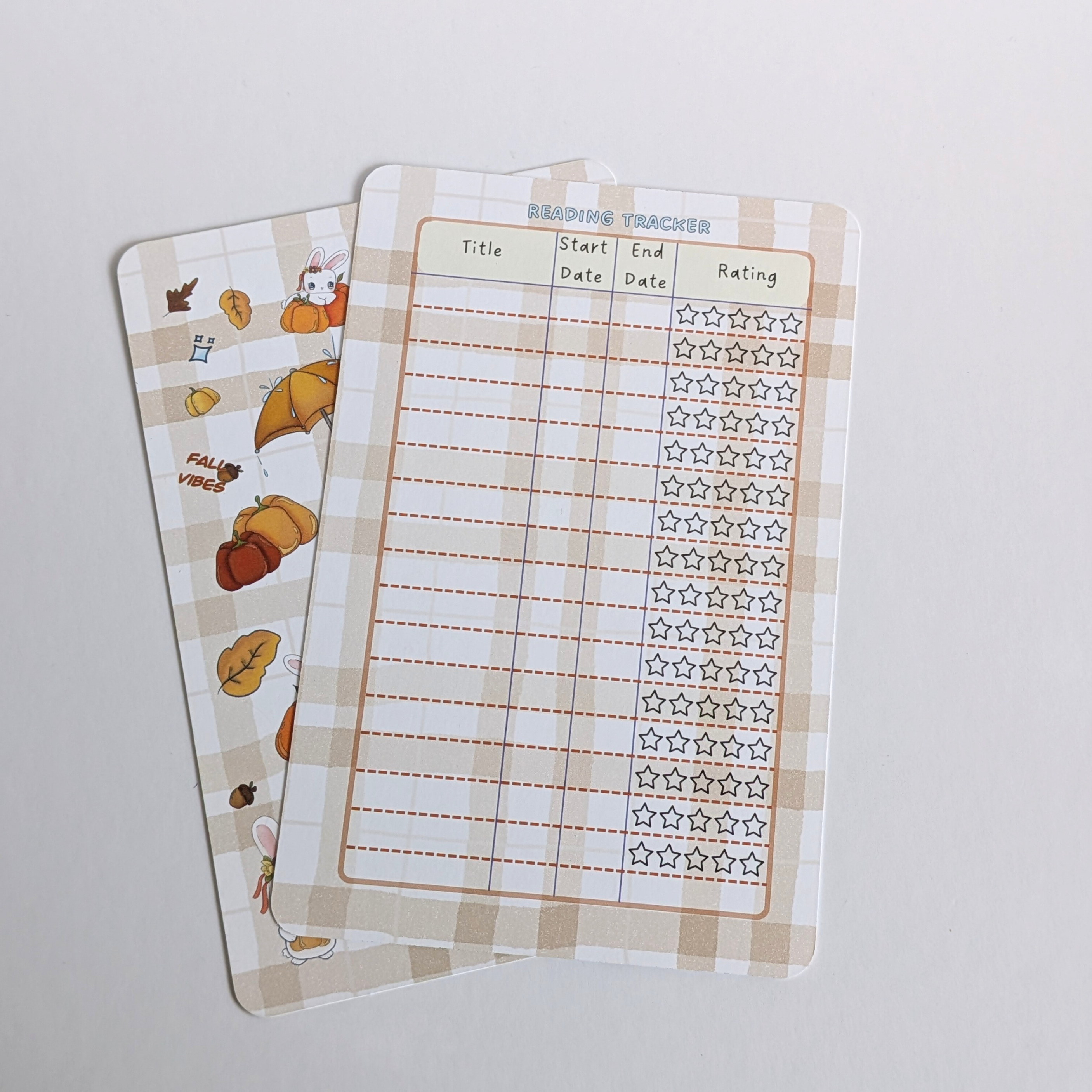 Reading Tracker Bookmark 