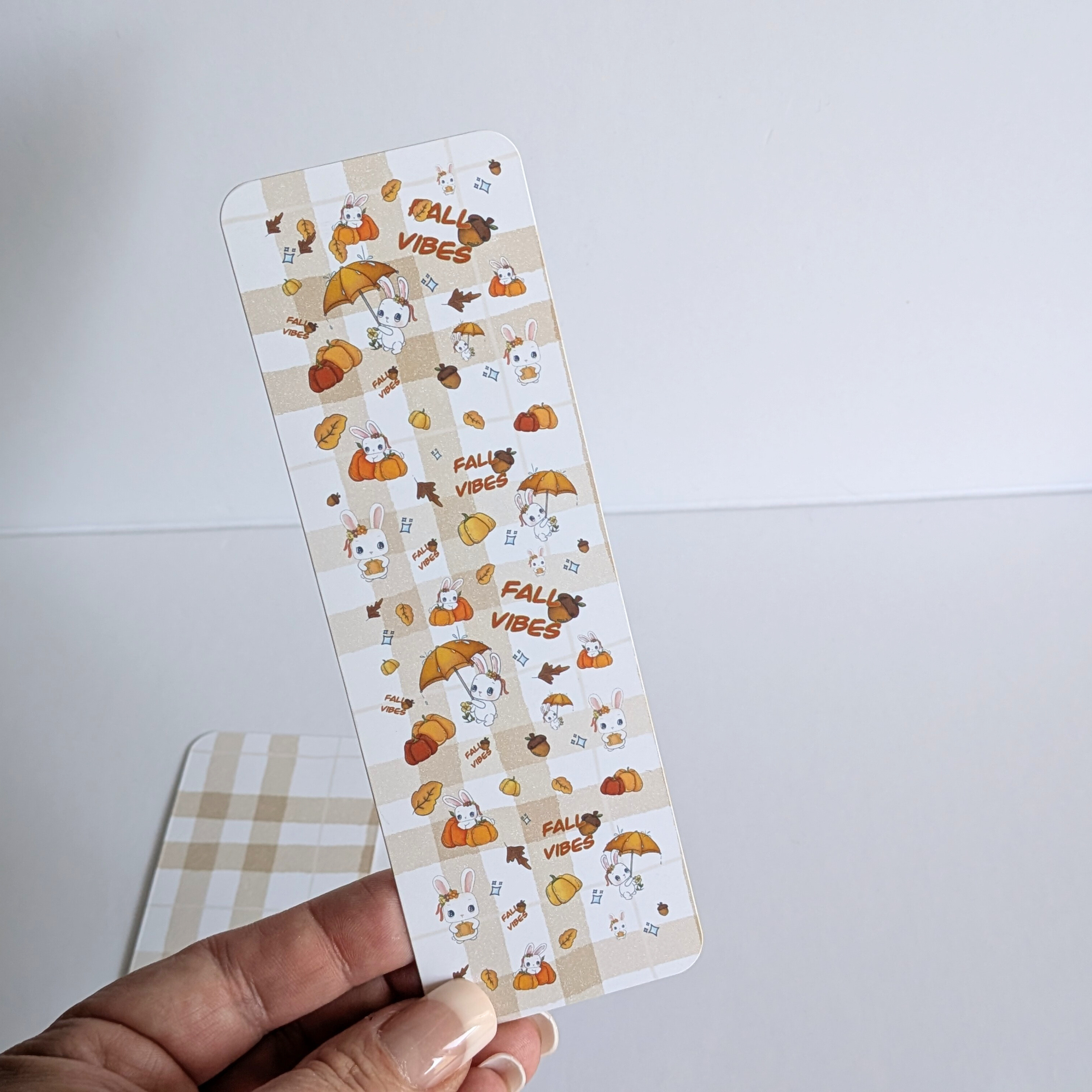 Fall Vibes Bunny Bookmark