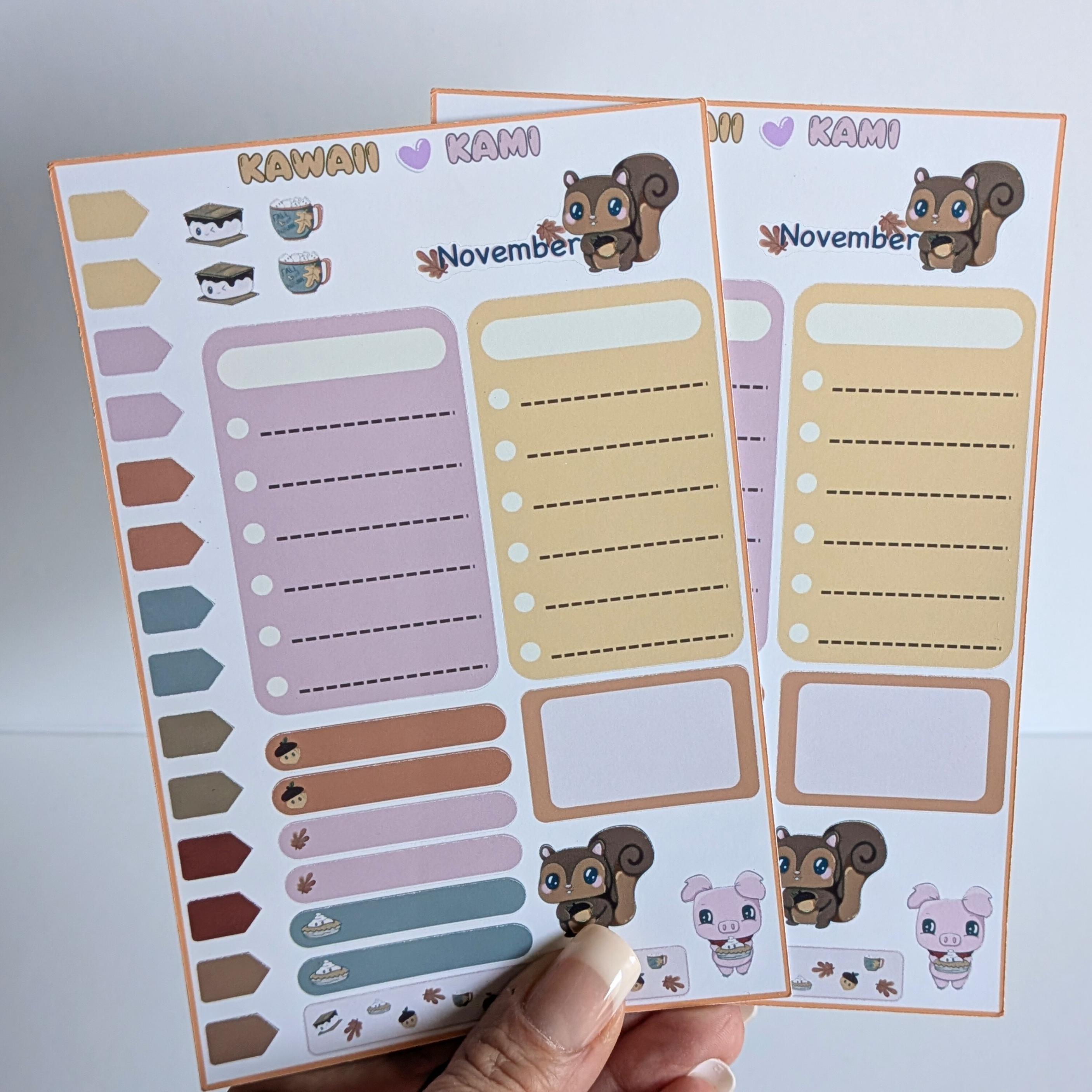 Kawaii Kami November Planner Stickers