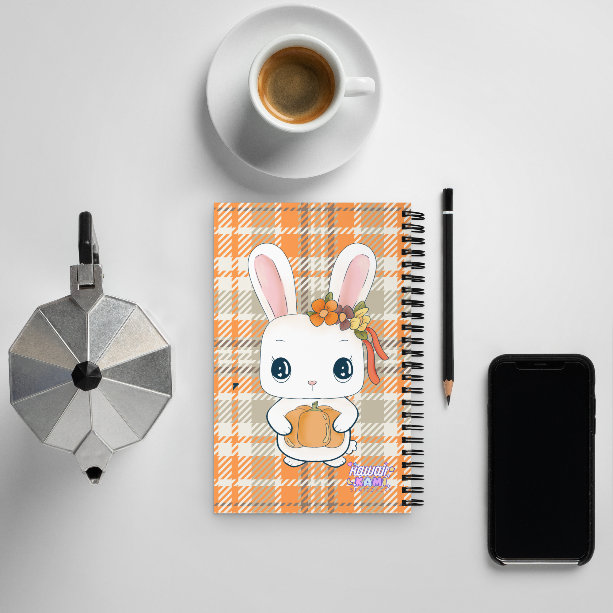 Cute Kawaii Bunny Spiral Notebook