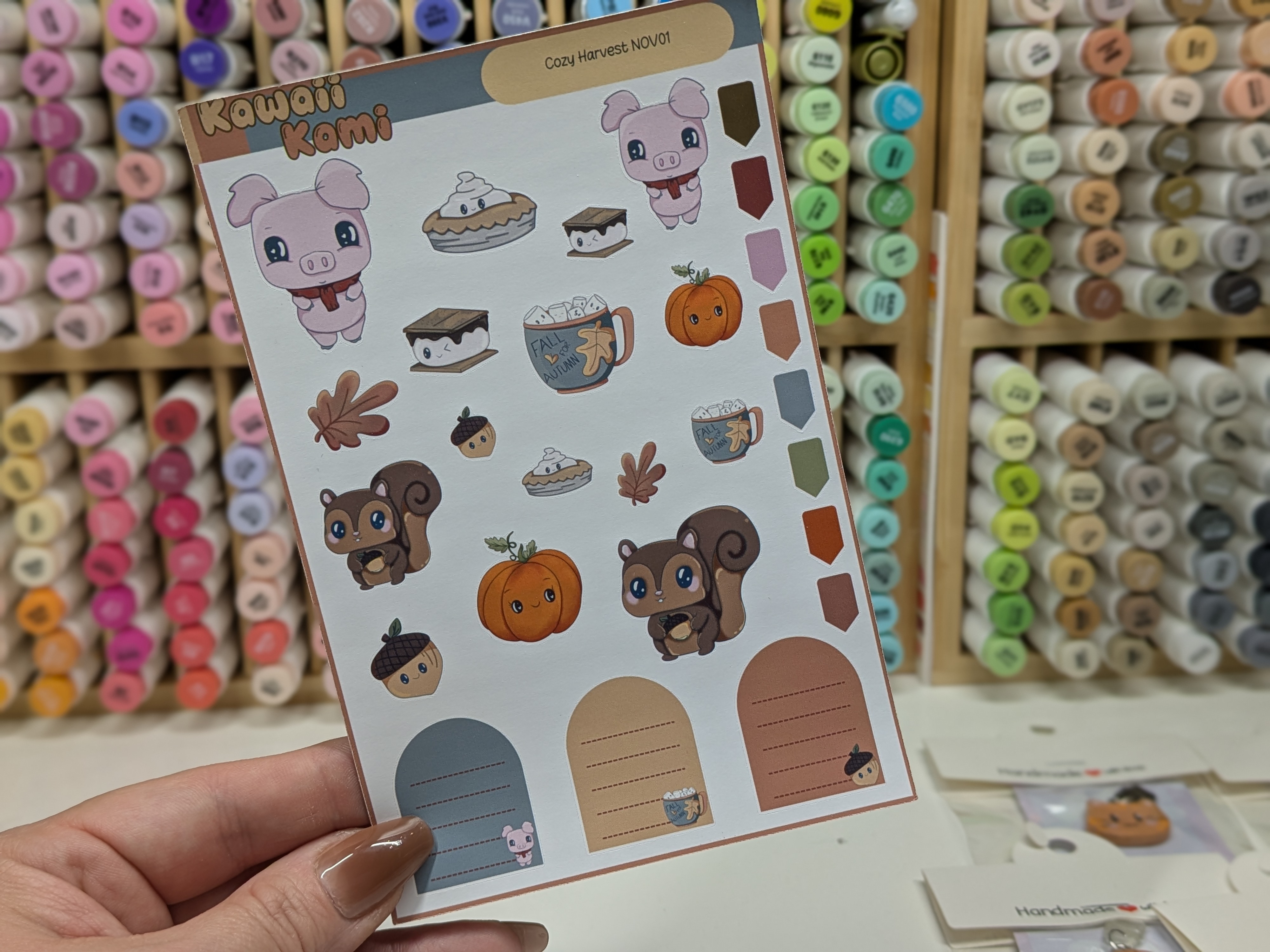 Kawaii Kami Autumn Sticker Sheet