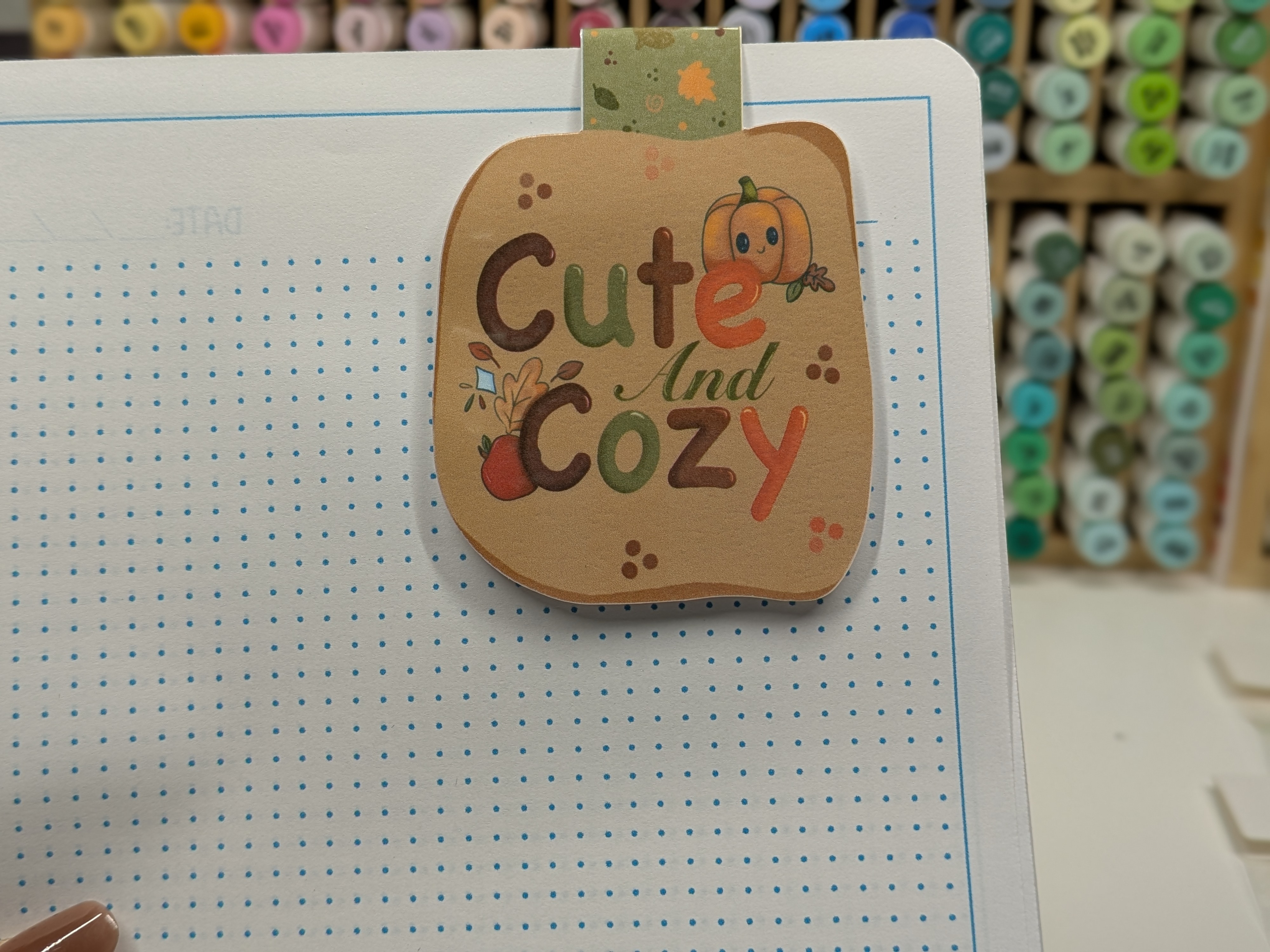 Cute and Cozy Wooden Magnetic Bookmark