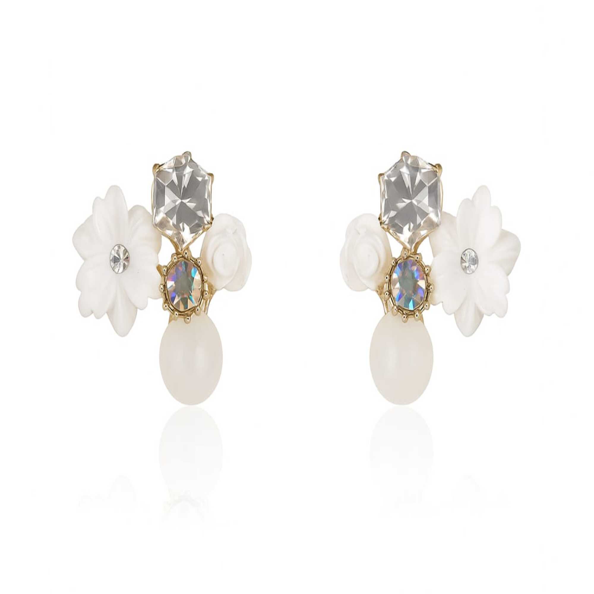 Elegant Floral Stud Earrings (NX)