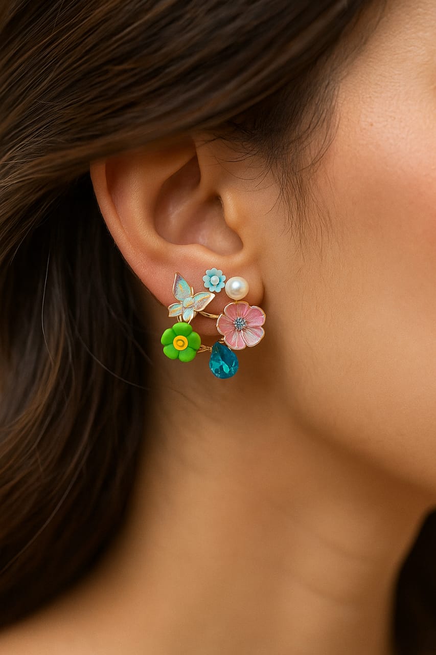 Floral Multi-Color Earrings