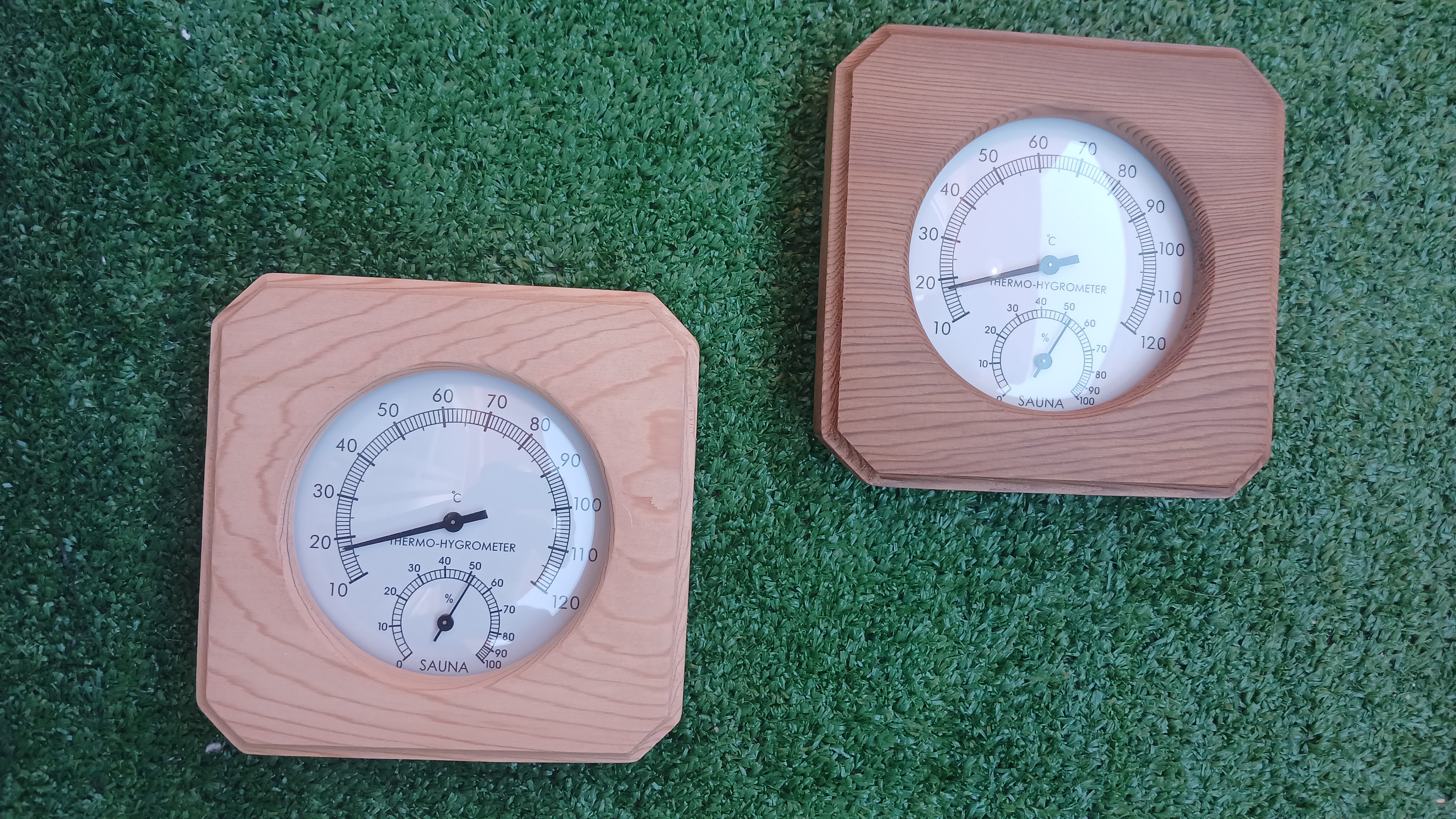 Wooden Sauna Thermometer and Hygrometer Set
