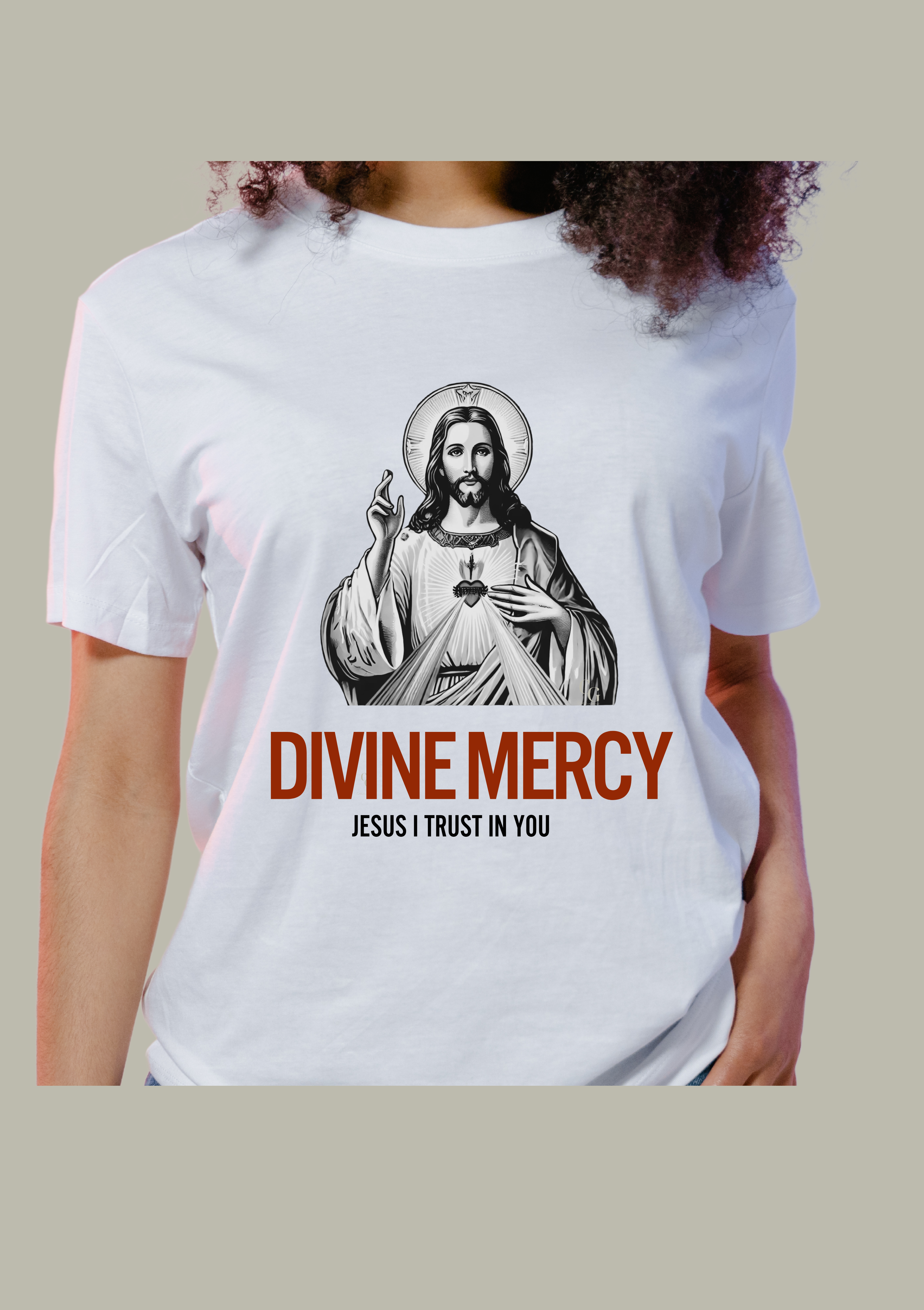 Divine Mercy Classic Style Image T-shirt