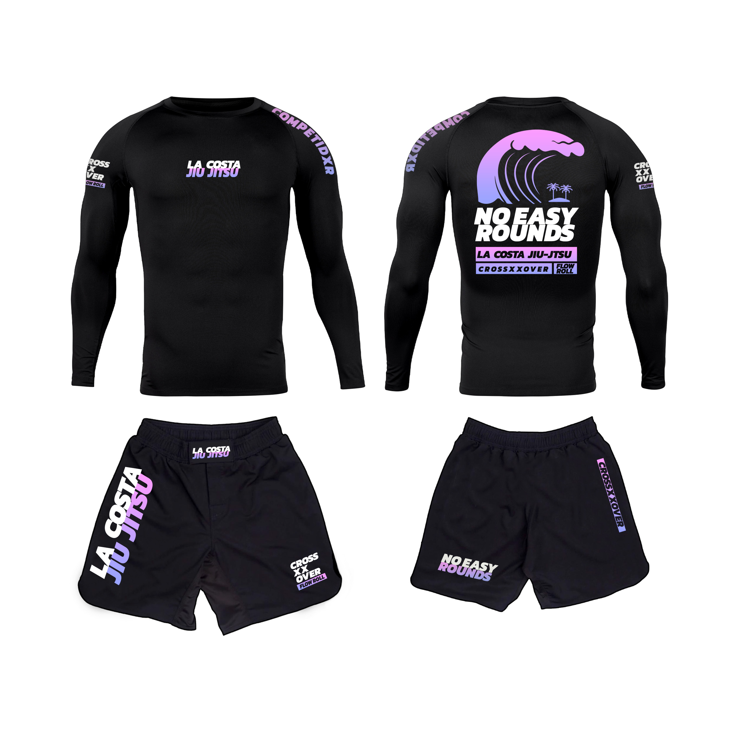 Kit No Easy Rounds Rosa Gradient