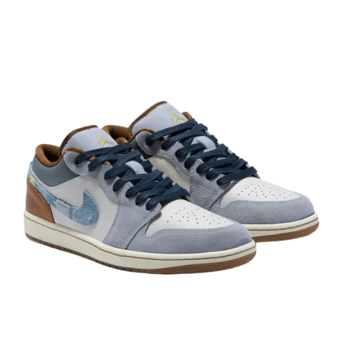 Nike Air Jordan 1 Low SE 'Phantom Repaired Denim Swoosh'