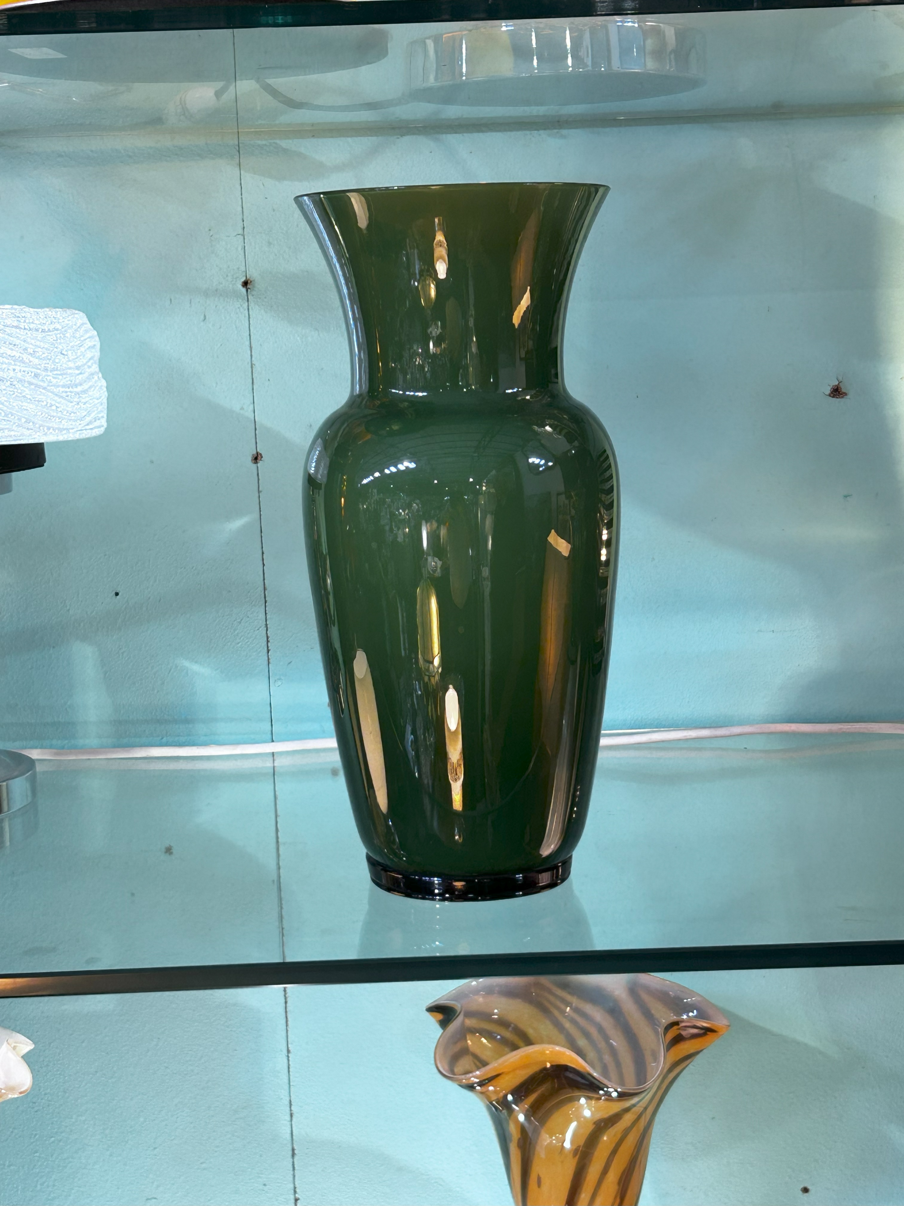Vase de Murano teinté vert