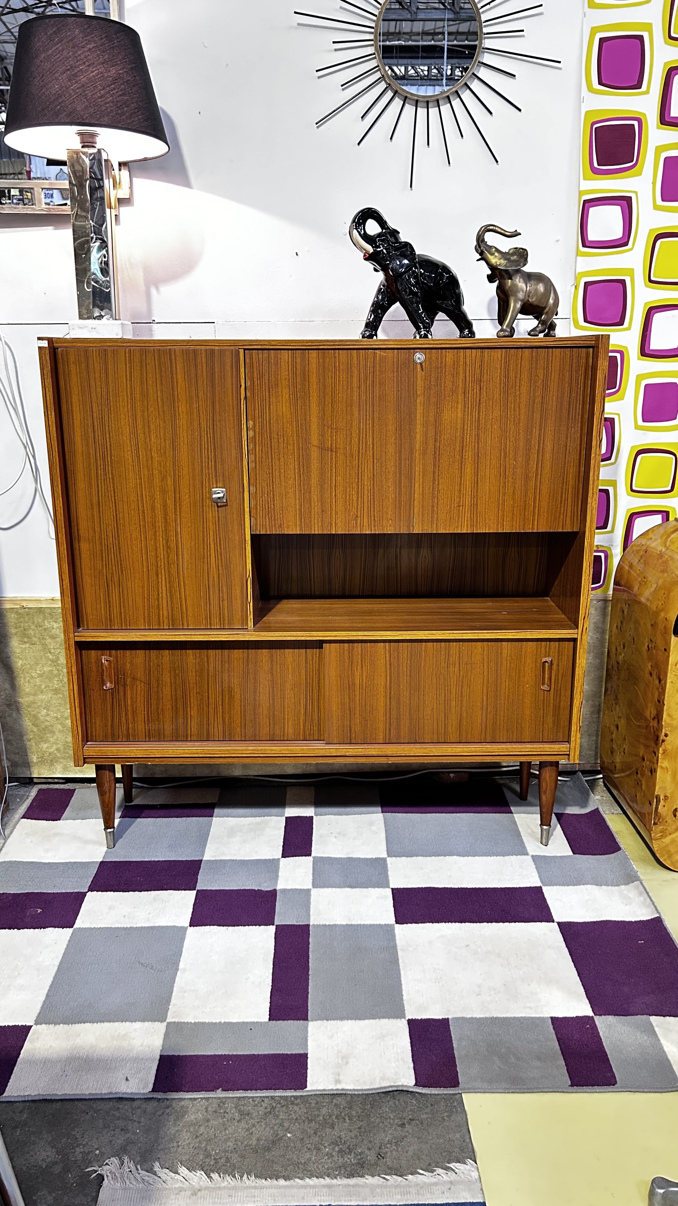 Buffet secrétaire vintage bar