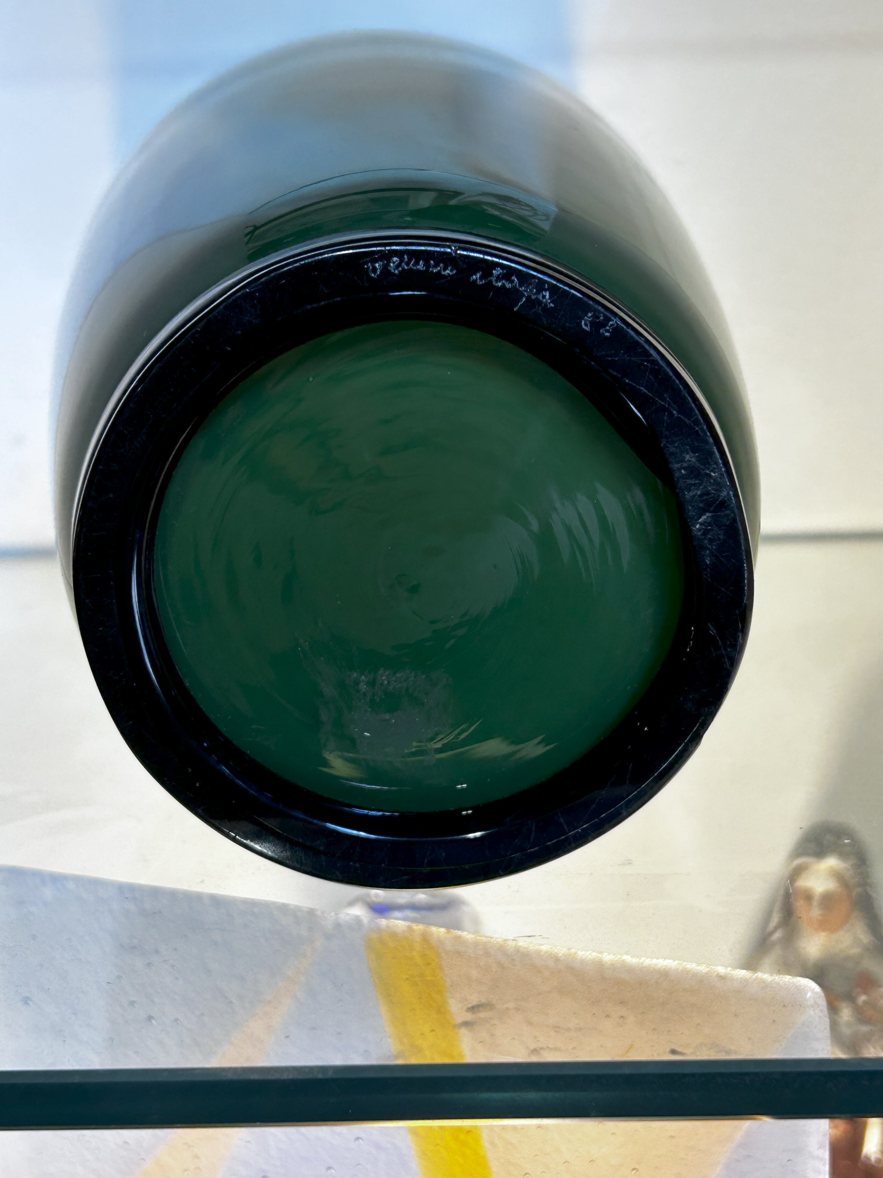 Vase de Murano teinté vert