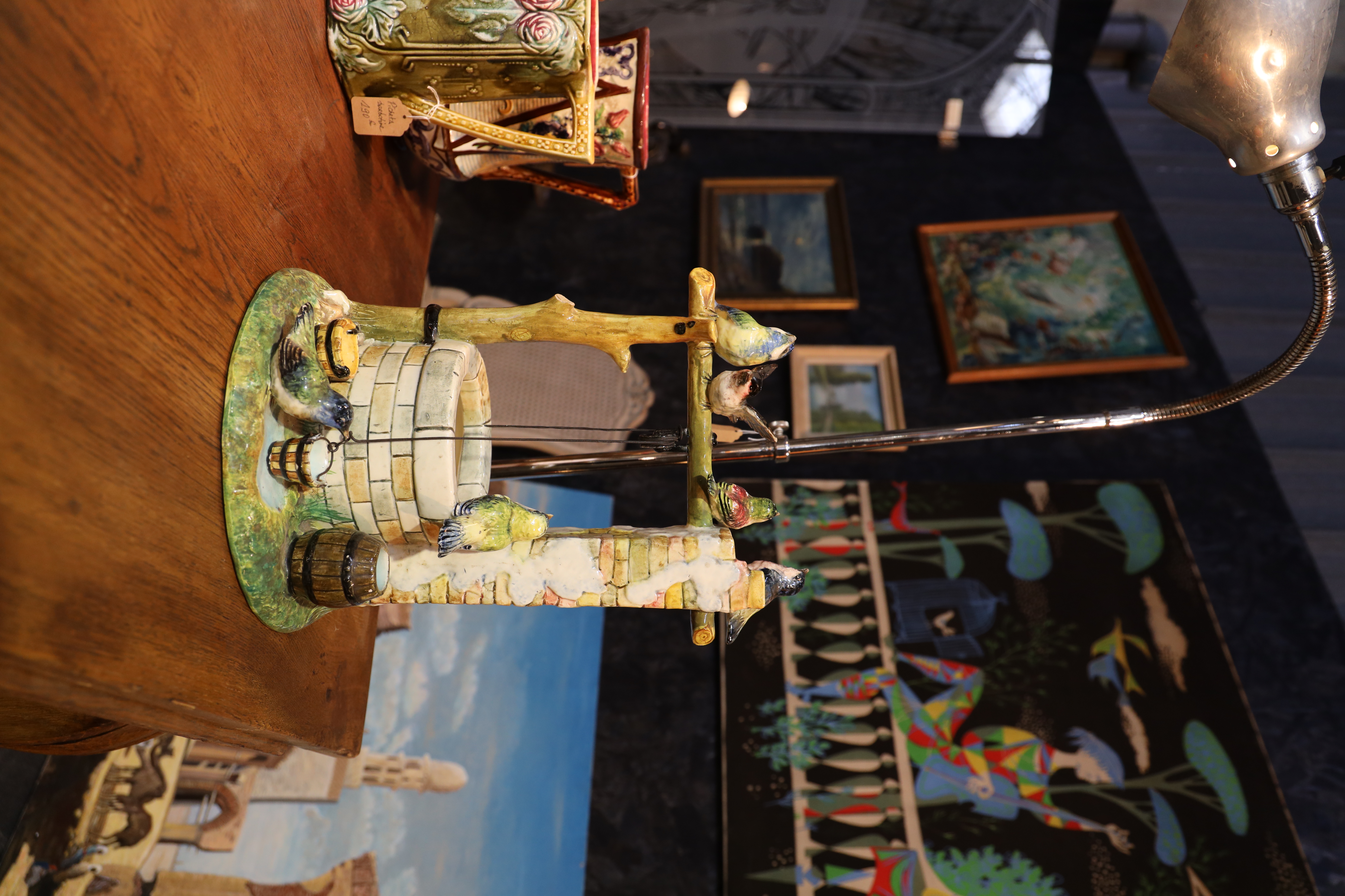 PUITS EN TERRE CUITE ÉMAILLÉE