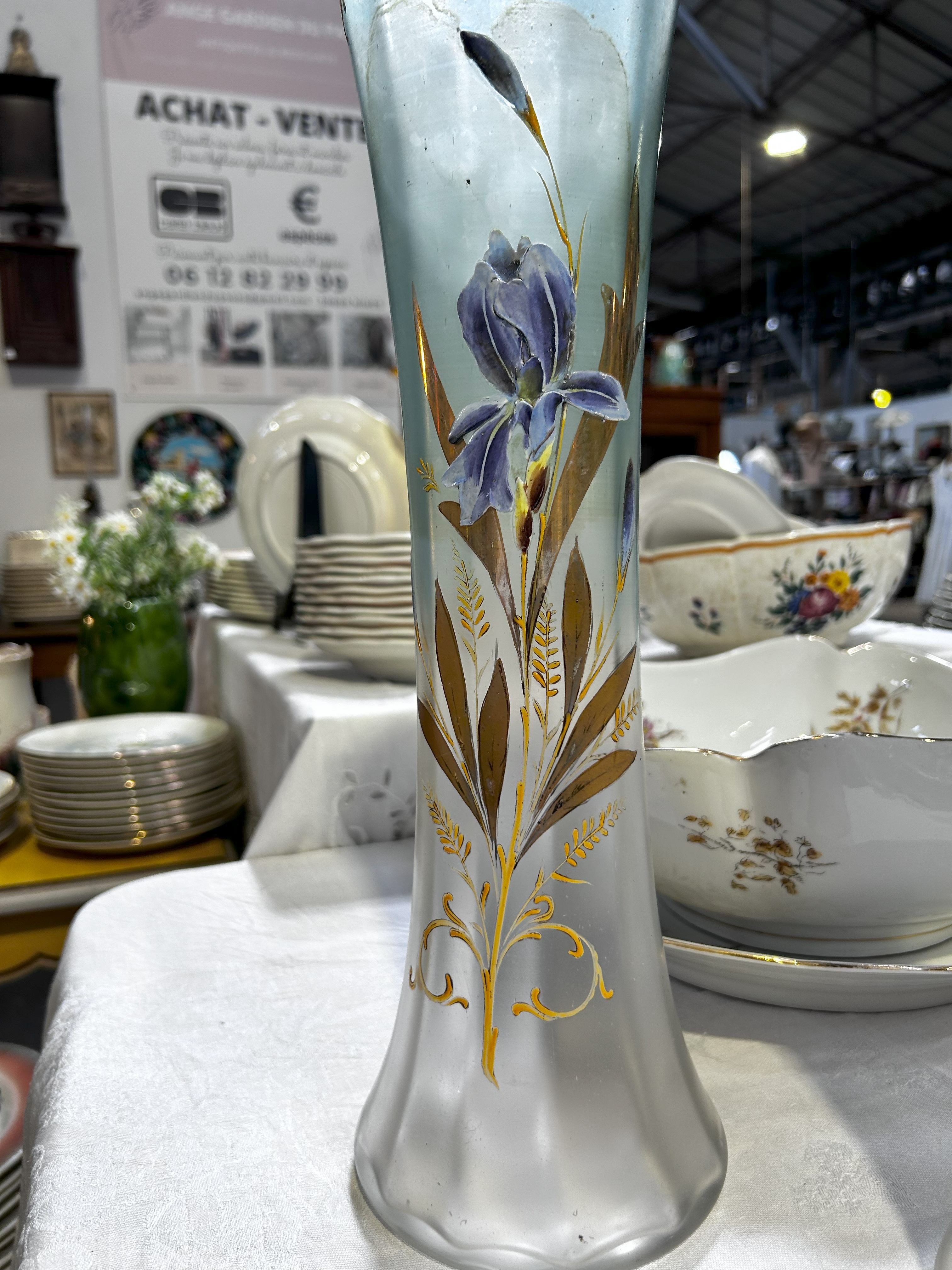 Paire de vases émaillés production LEGRAS