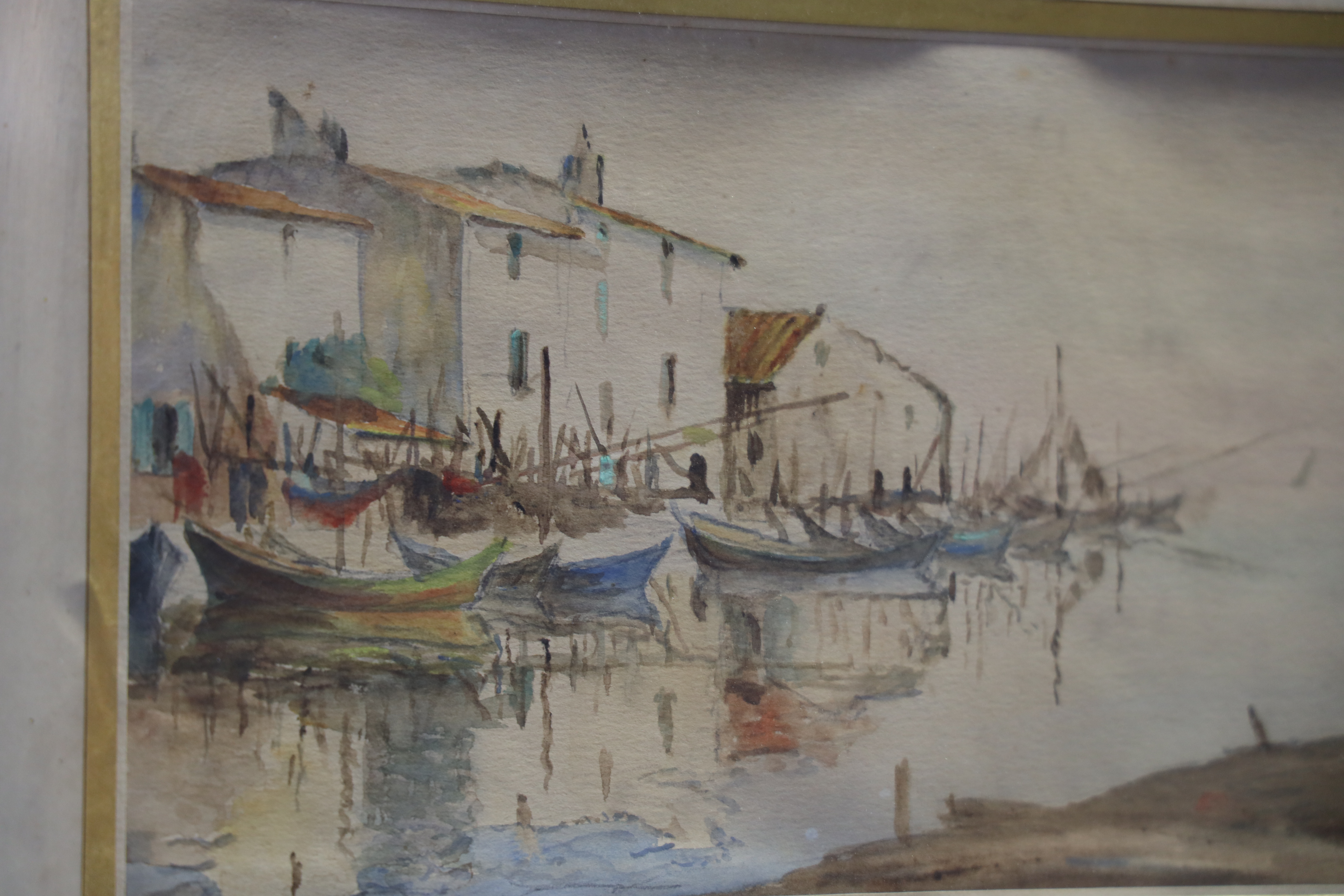 Tableau “Olive” Marine marseillaise à l’aquarelle