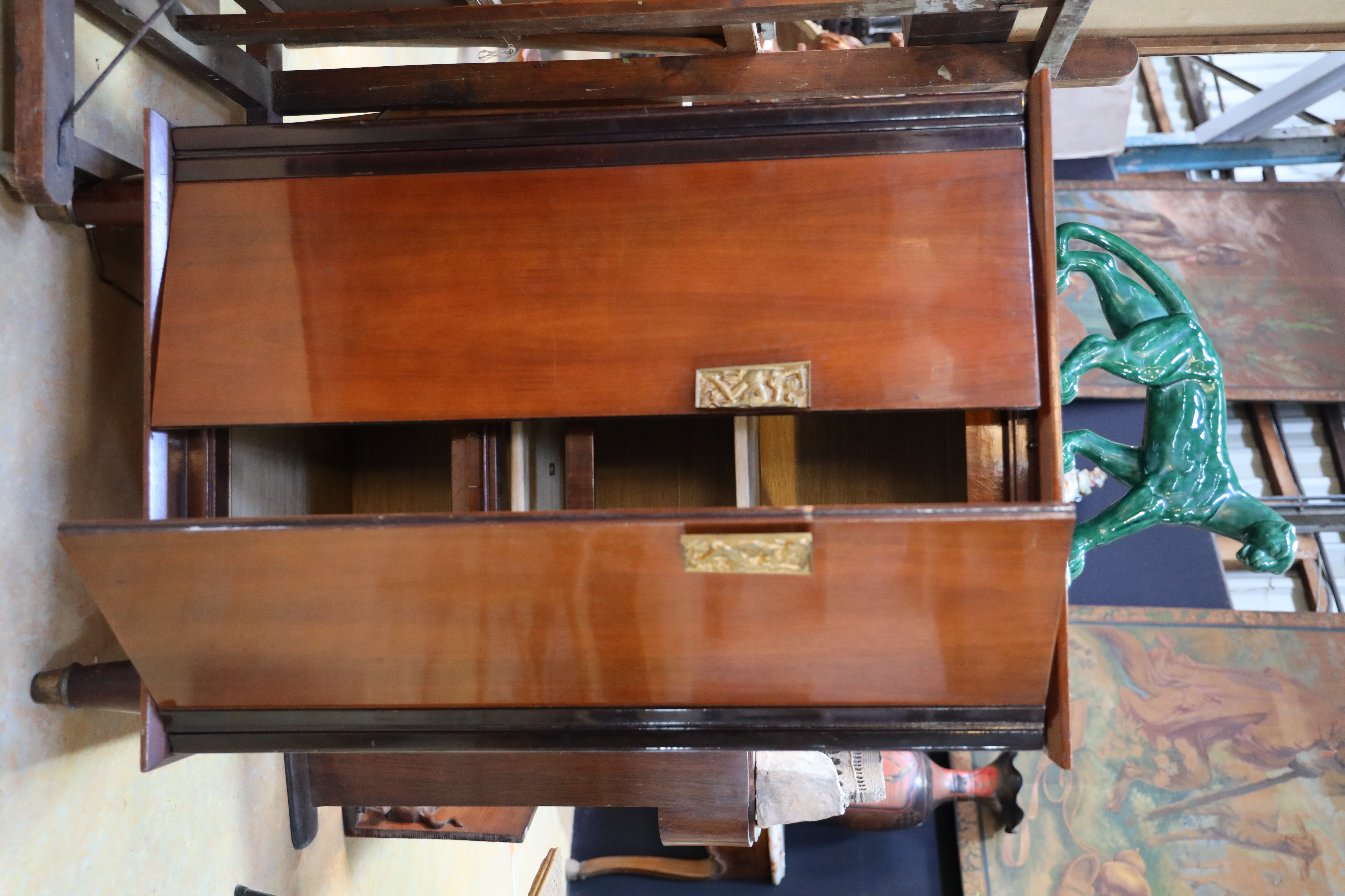 Petit meuble Philips en acajou et bronze