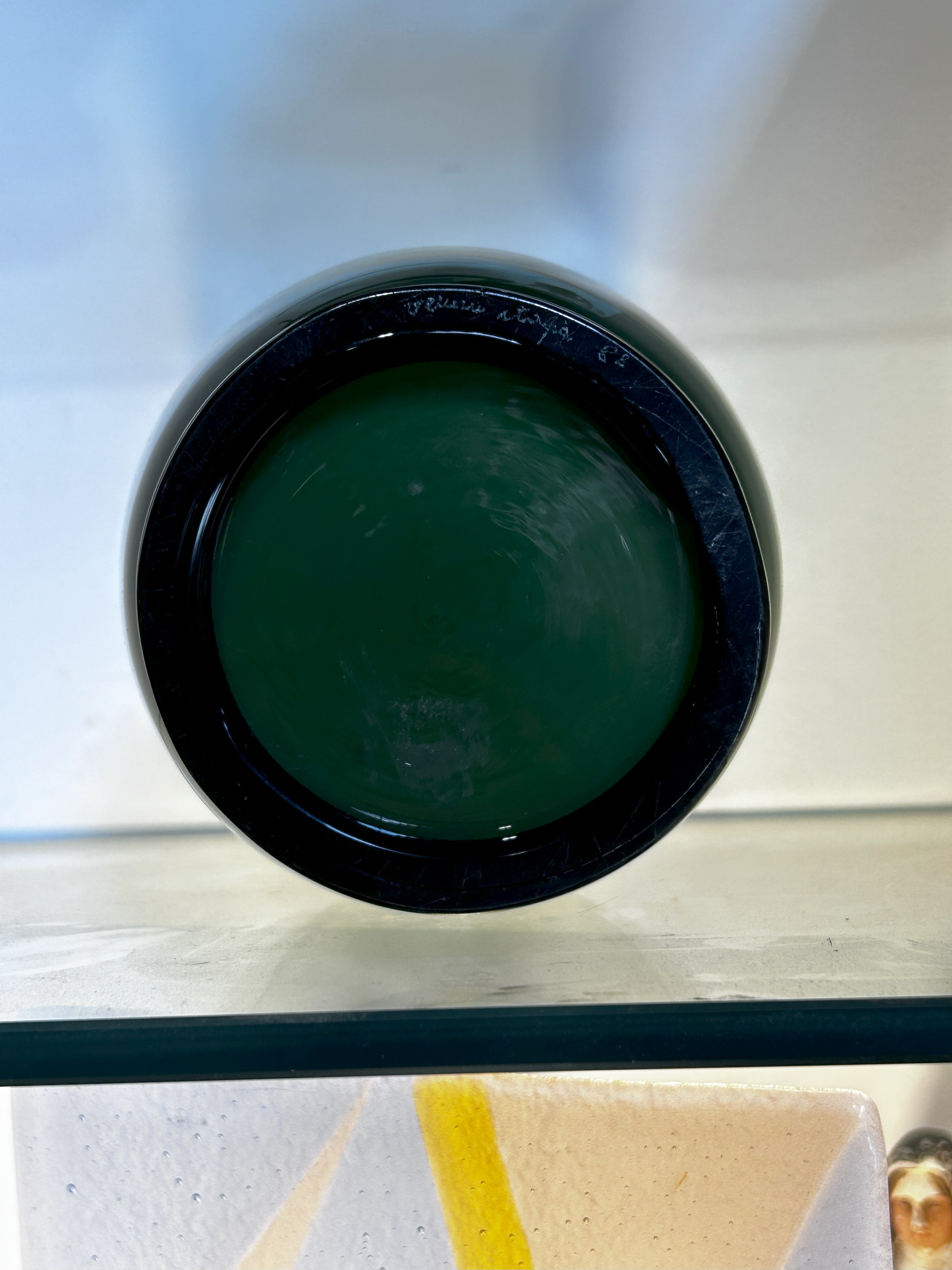 Vase de Murano teinté vert