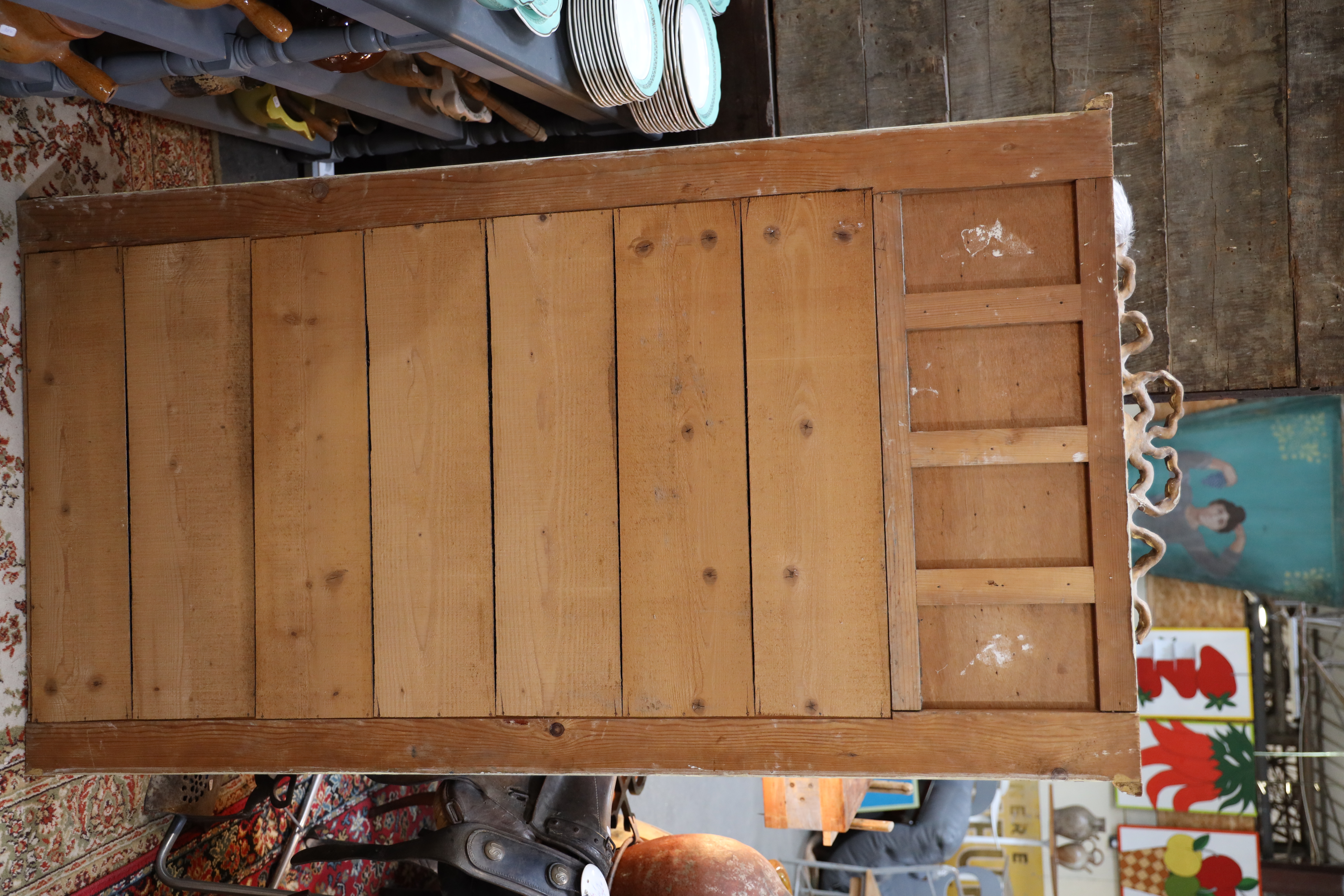 Grand miroir ancien à fronton