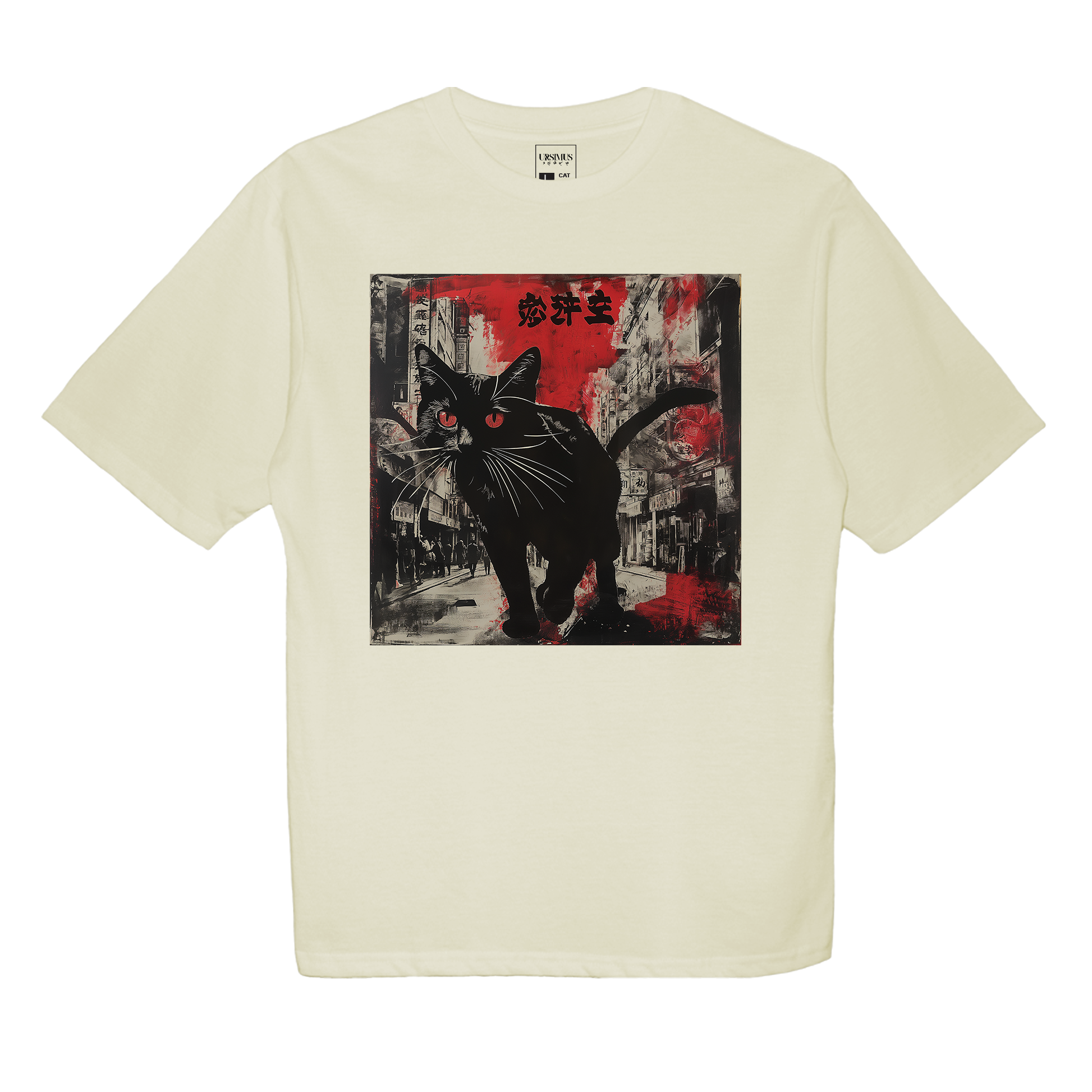 Black Cat in Tokyo Streets