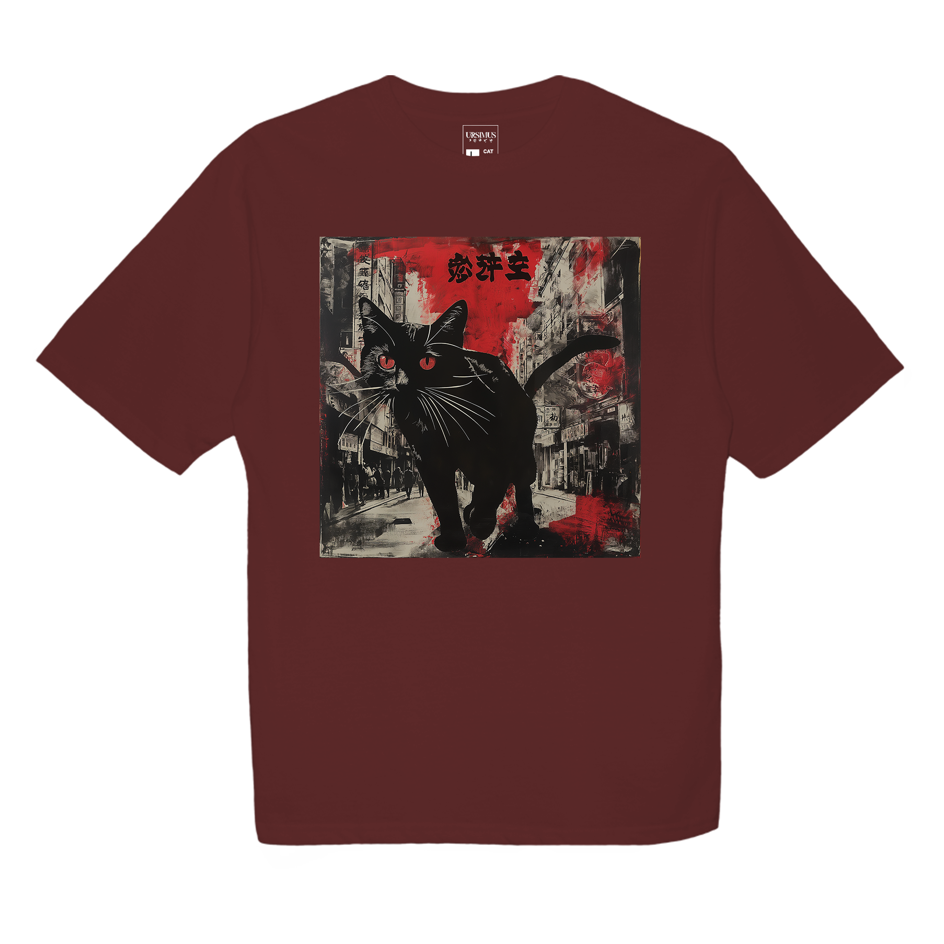 Black Cat in Tokyo Streets