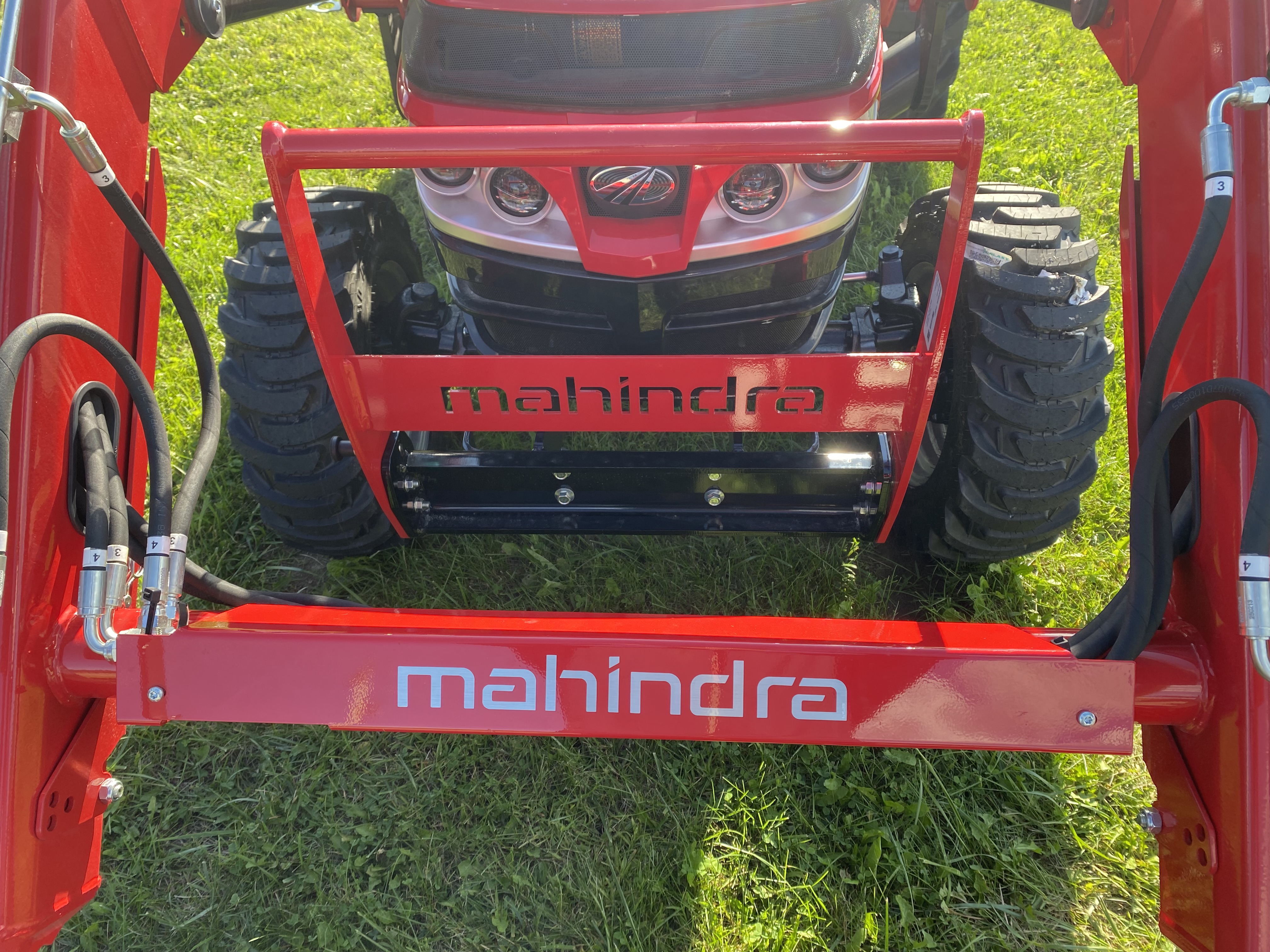 Slotted grill guard for Mahindra 1626 tractor