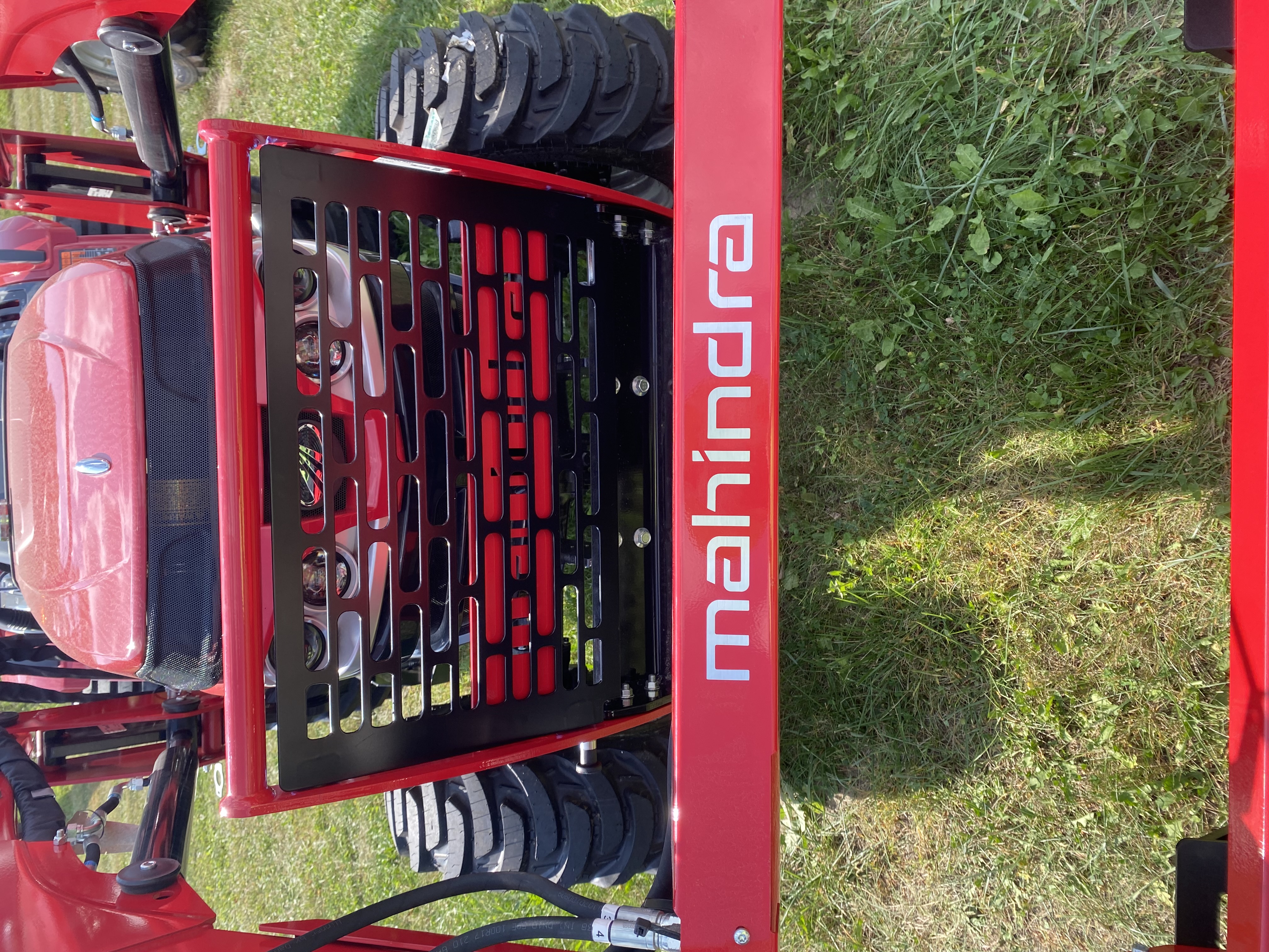 Slotted grill guard for Mahindra 1626 tractor