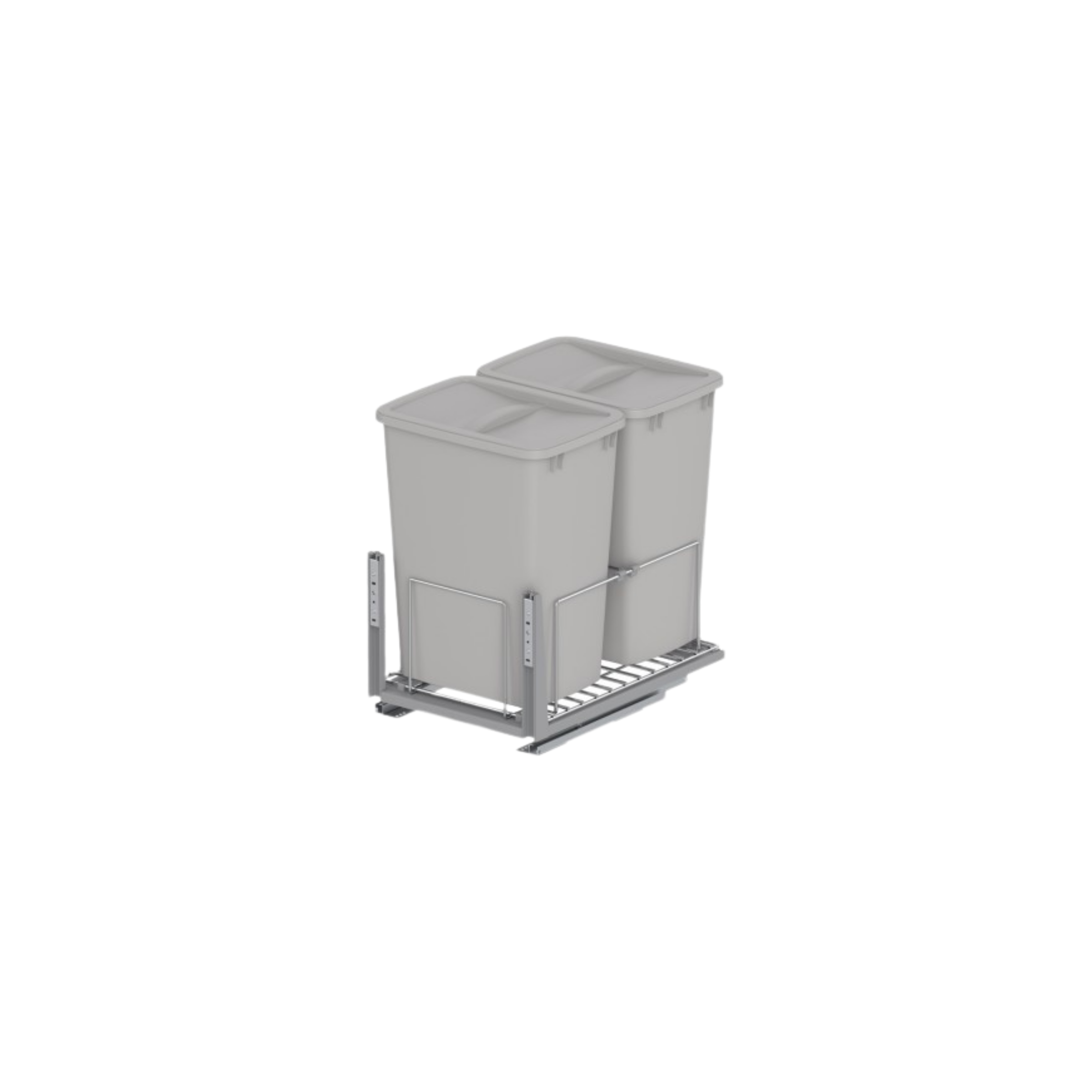 Double-sink waste bin