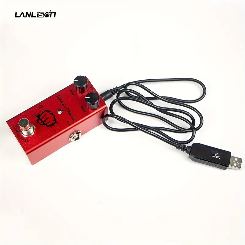 Classic Chorus Guitar Pedal with USB power adapter