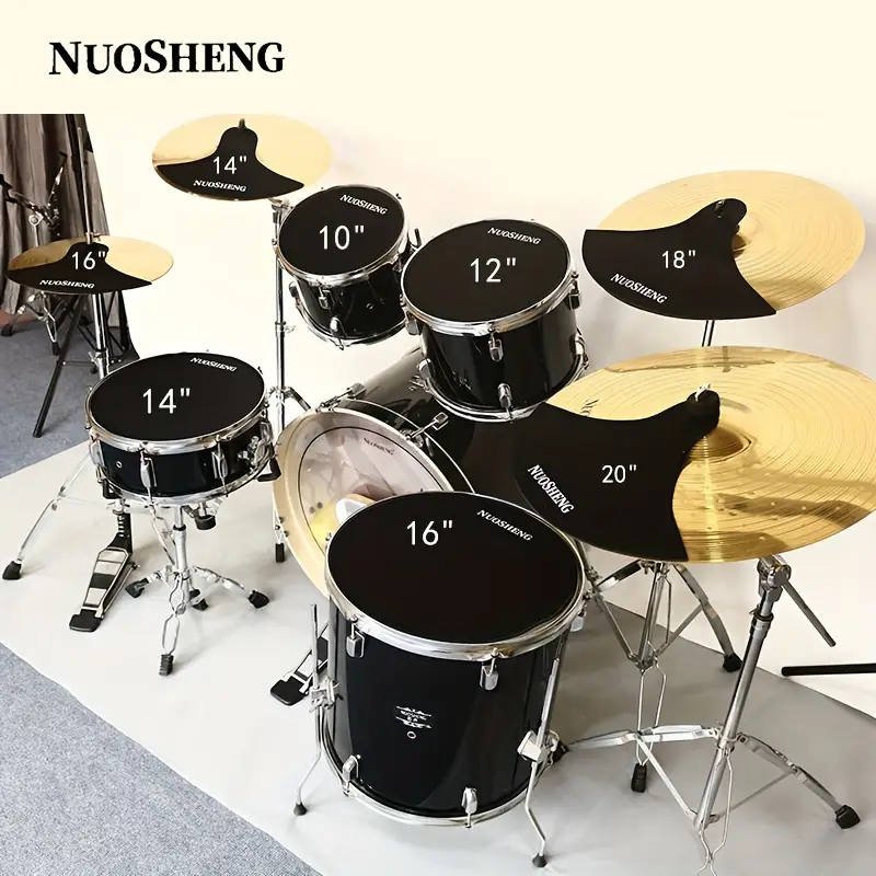 NUOSHENG Drum Mute Pads Set With Cymbal Pad and Snare Drum Pad