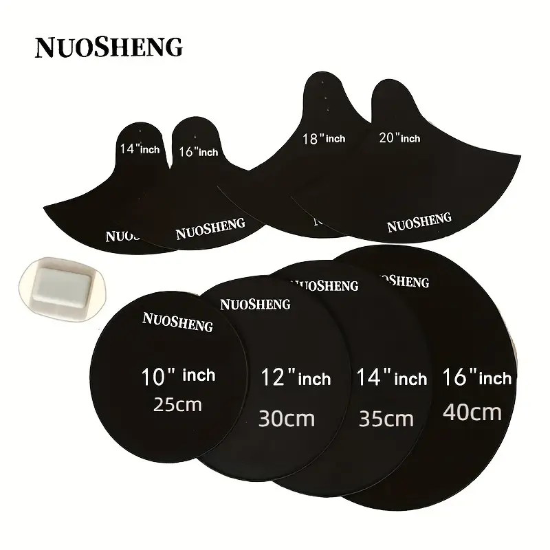 NUOSHENG Drum Mute Pads Set With Cymbal Pad and Snare Drum Pad