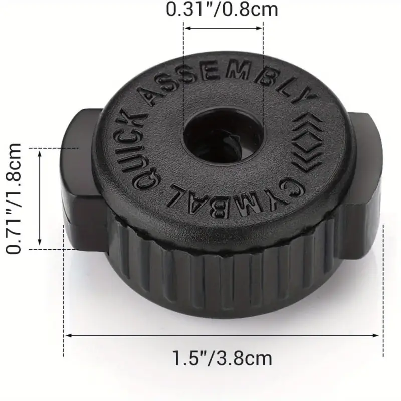  2 x Plastic Cymbal Nuts, 8mm Quick-Set Cymbal Nuts