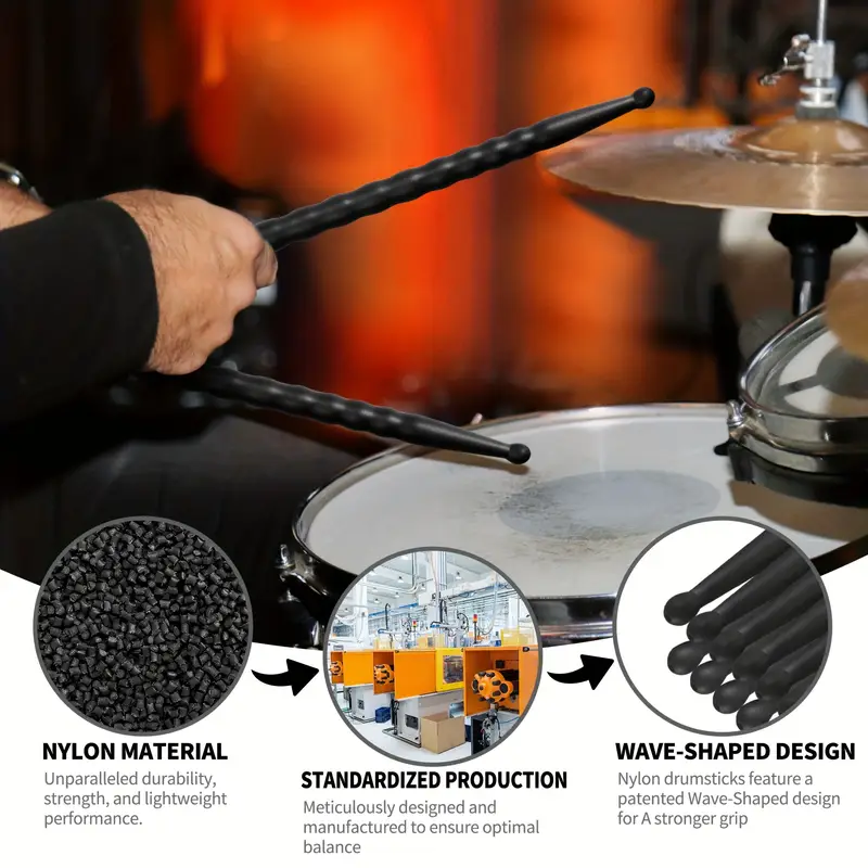 Black Carbon Fibre Drum Sticks 5a