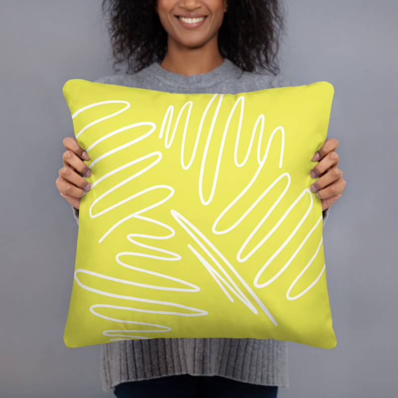 Yellow Decorative Throw Pillow