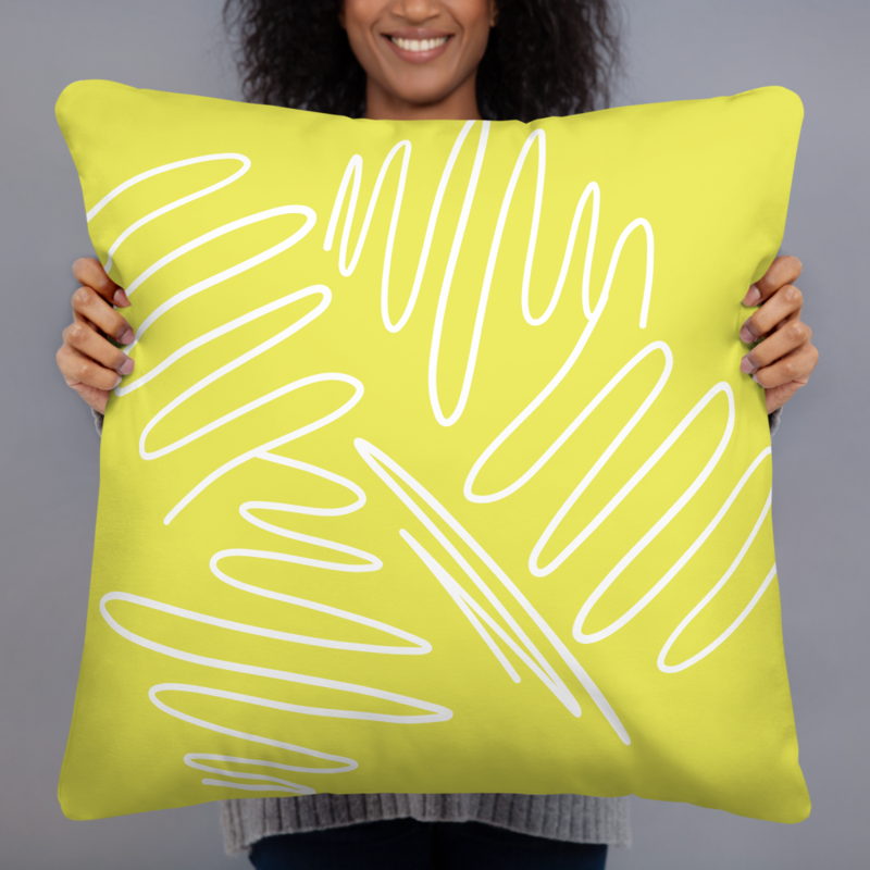 Yellow Decorative Throw Pillow