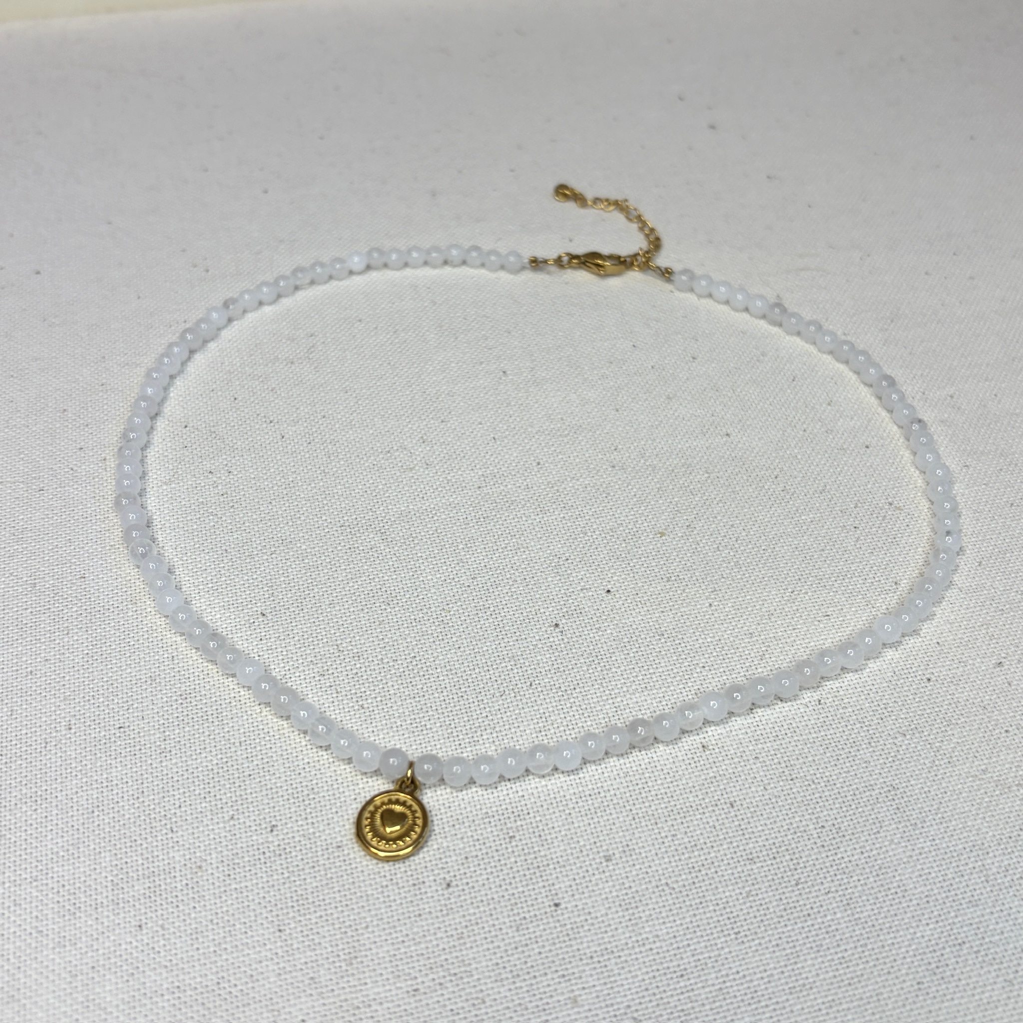 Quartz blanc - pendentif coeur