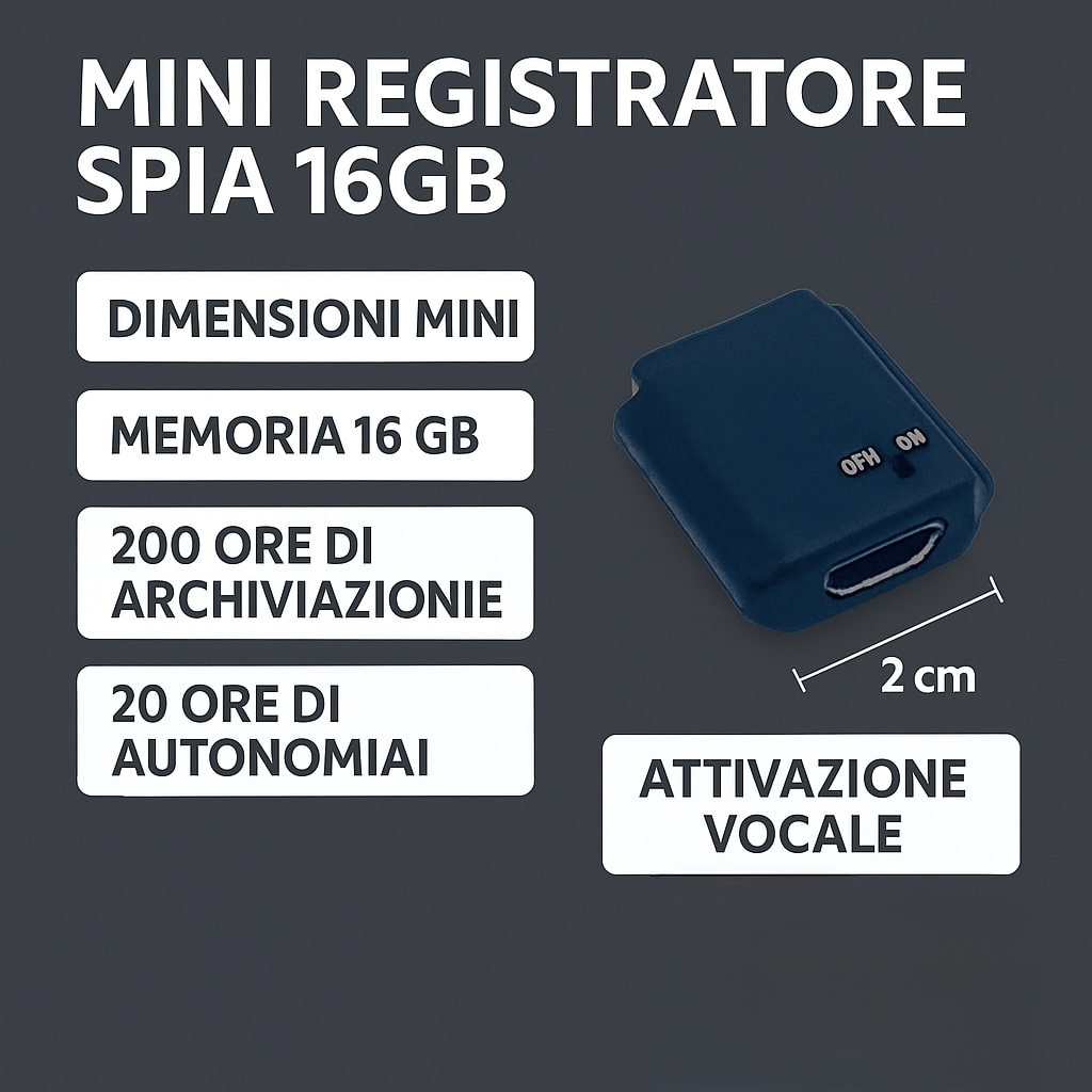 Mini Registratore Spia