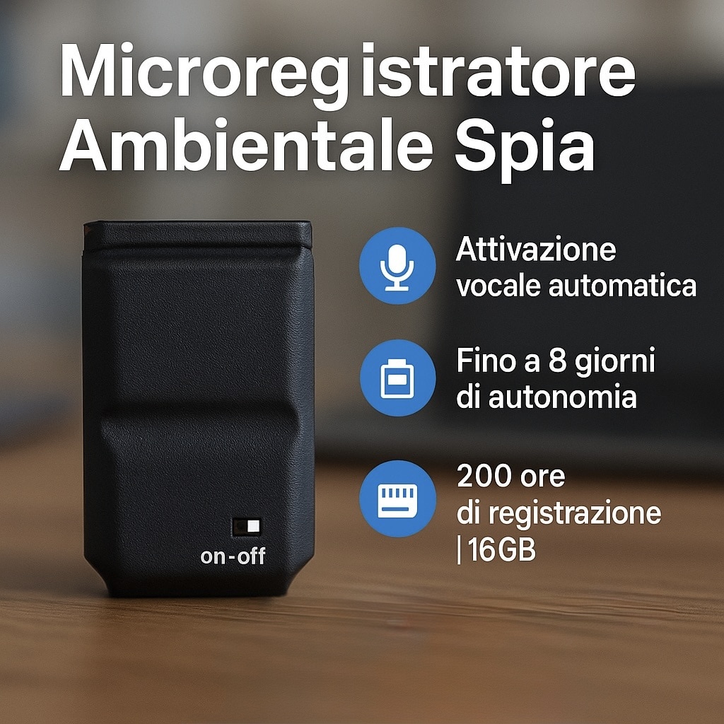Microregistratore Ambientale Professionale 16GB