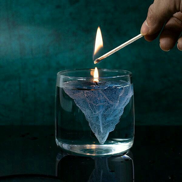 Decorative Blue Iceberg candle | Scented candle | Iceberg