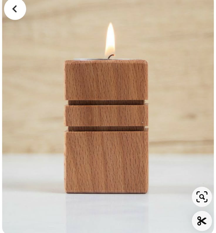 Wooden Candle / Candle Holder / Whisper