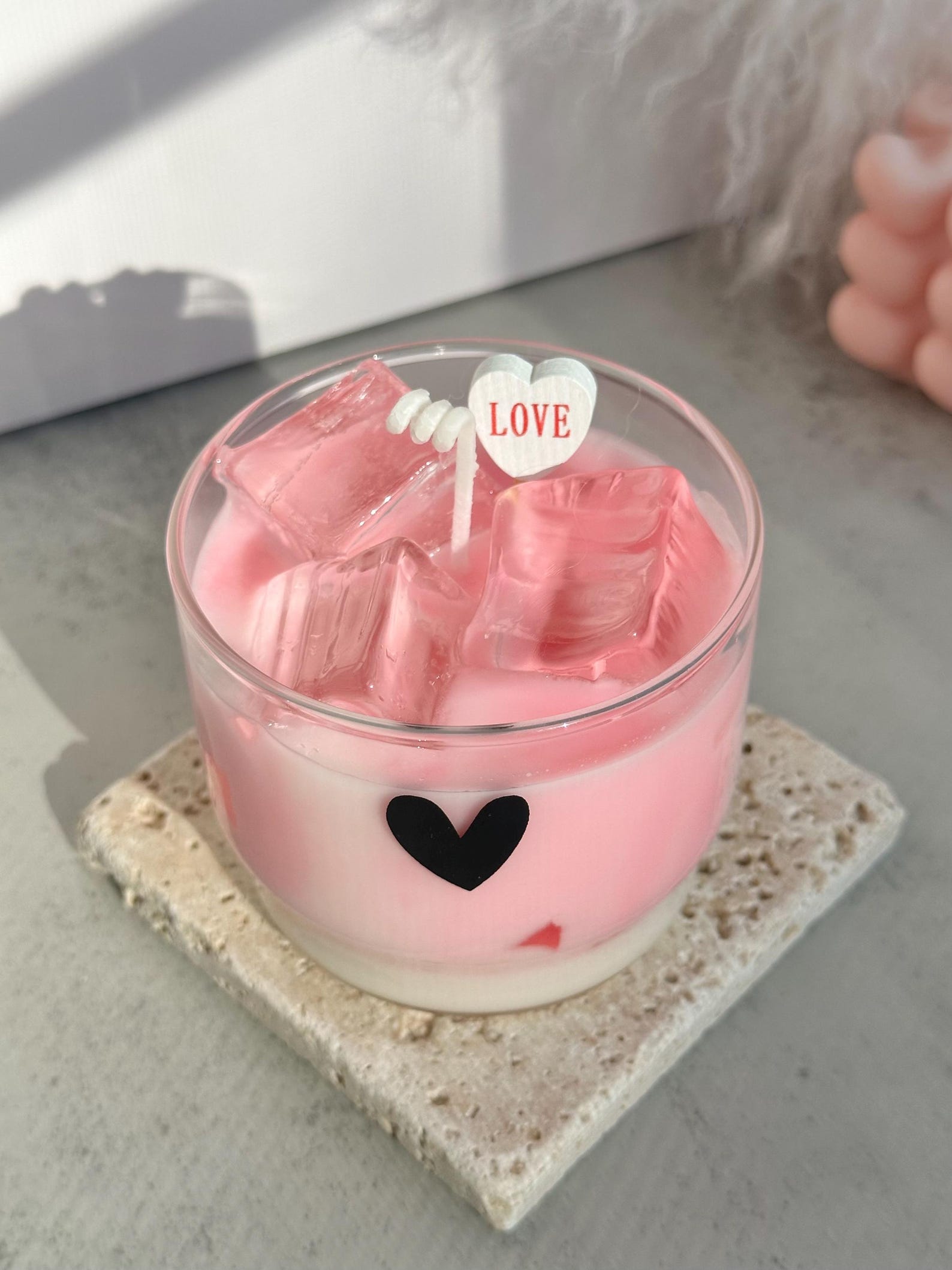 Pink Love Scented Candle | Amber